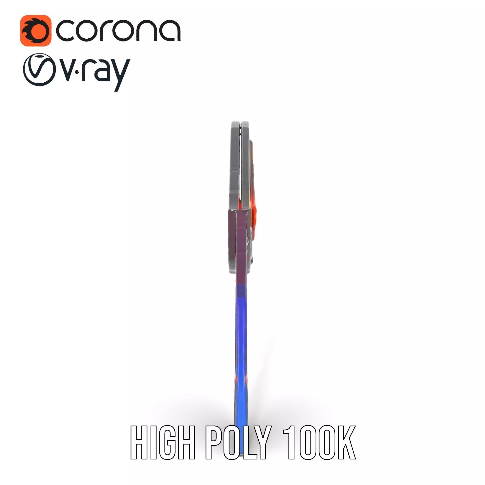 Neon Tactical Knife model pack Low-poly 3D model_21