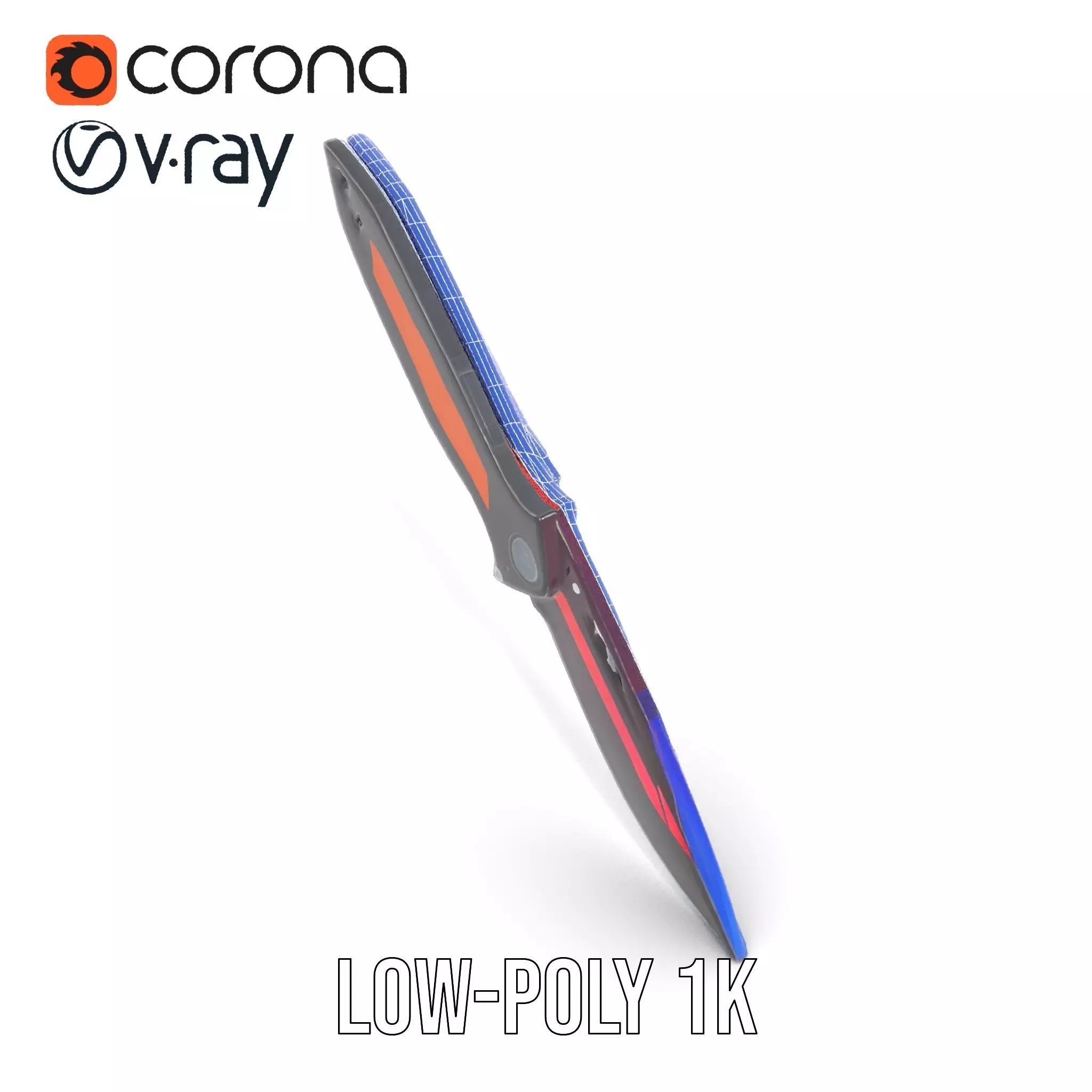 Neon Tactical Knife model pack Low-poly 3D model_20