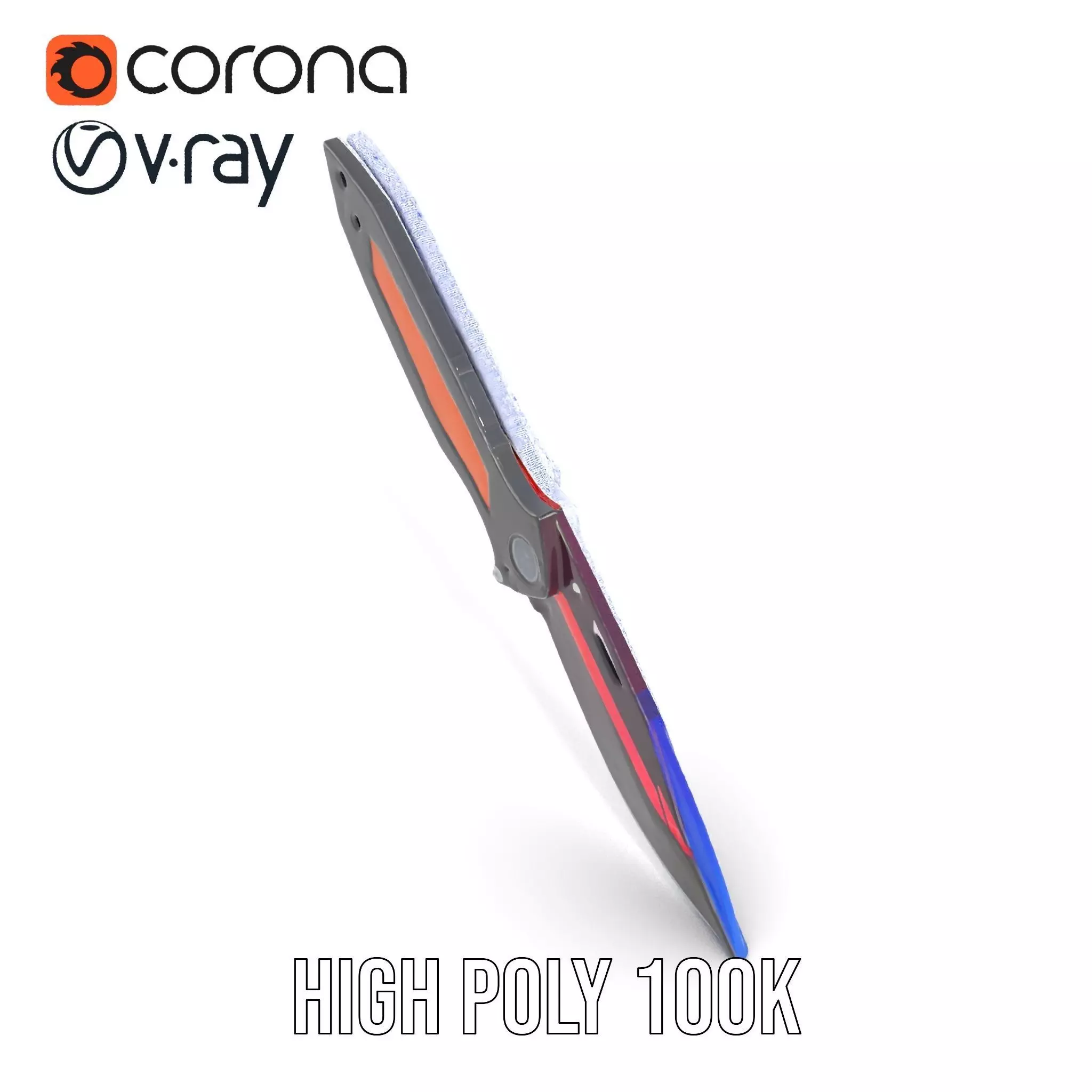 Neon Tactical Knife model pack Low-poly 3D model_32