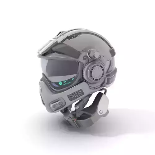 Futuristic Combat Helmet model pack