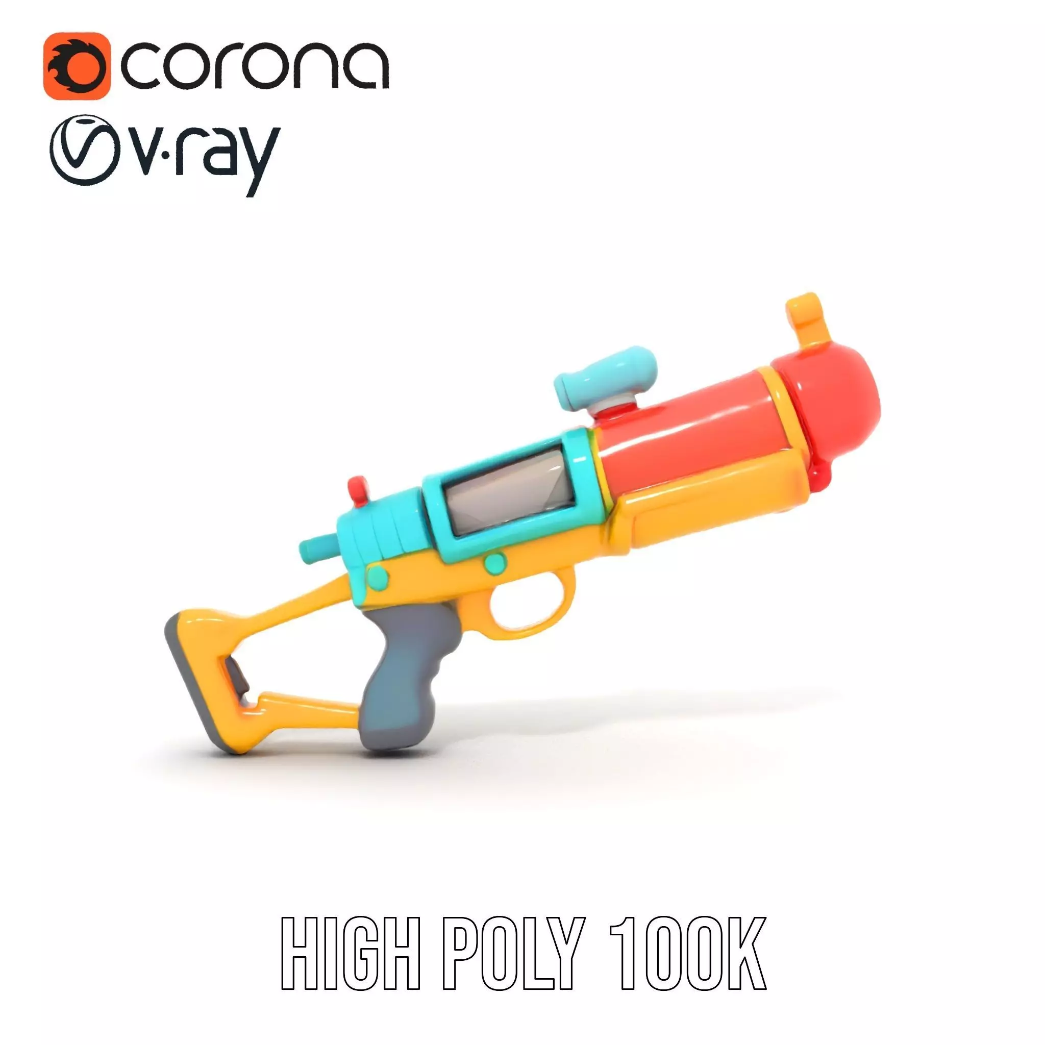 Vibrant Water Blaster model pack Low-poly 3D model_31