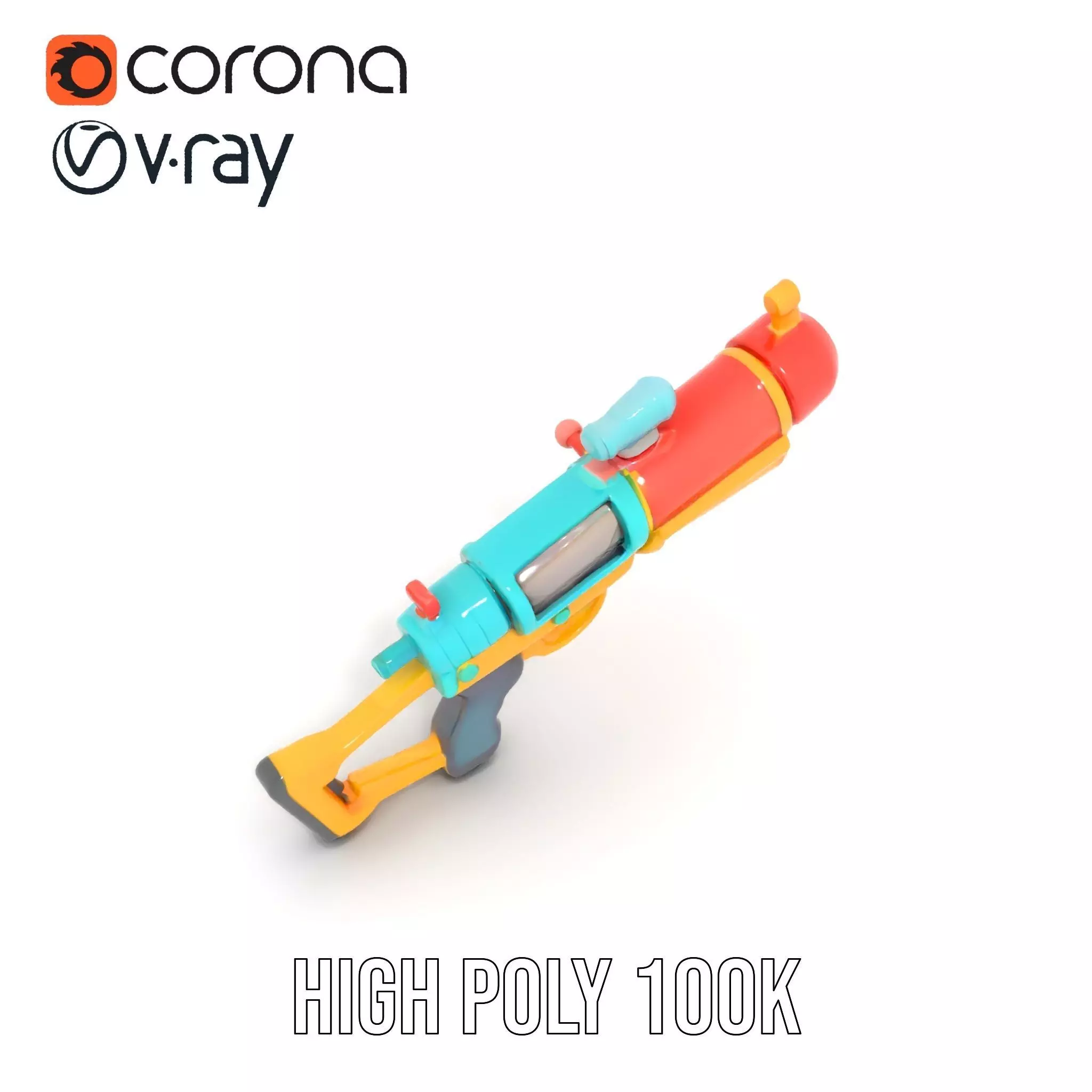 Vibrant Water Blaster model pack Low-poly 3D model_28