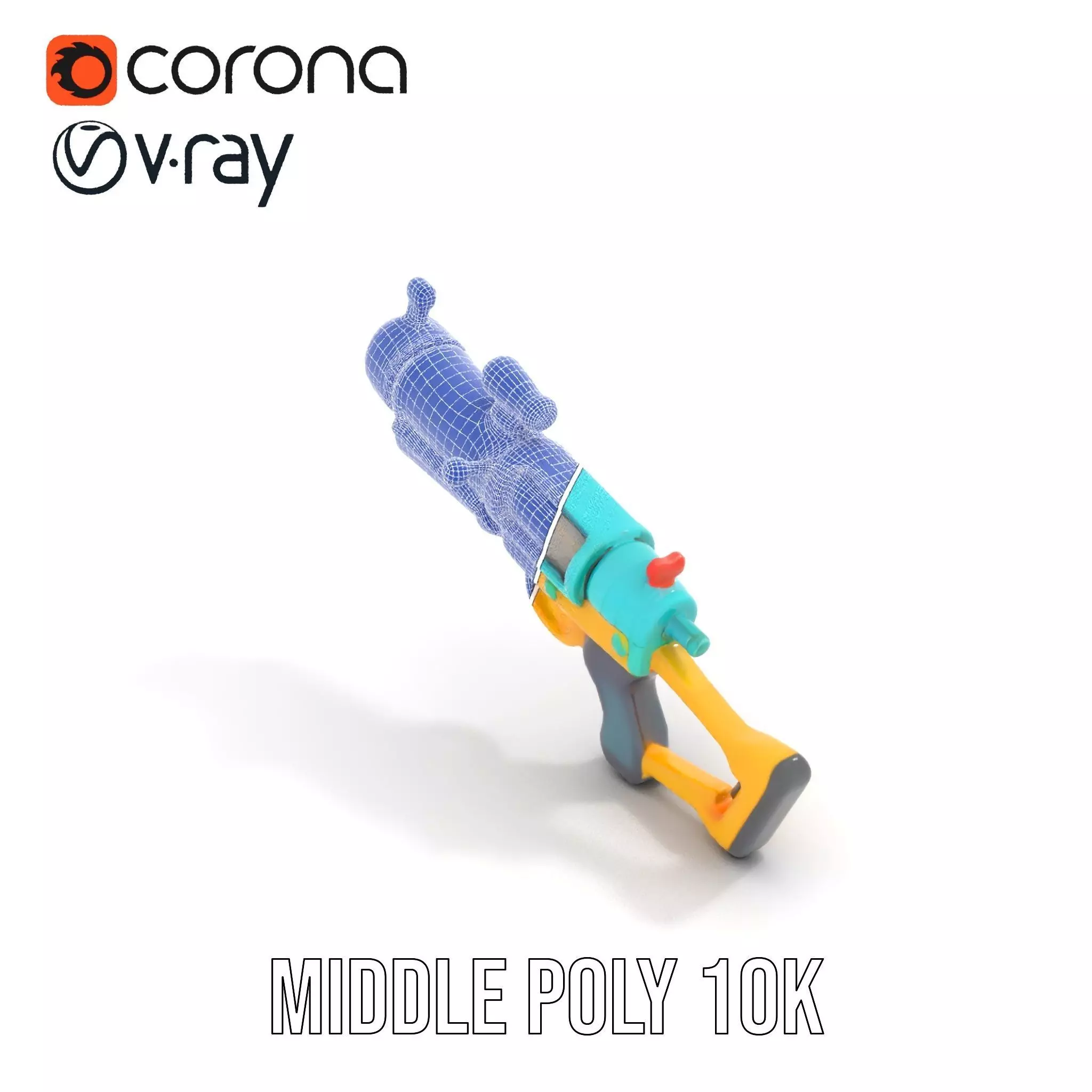 Vibrant Water Blaster model pack Low-poly 3D model_16