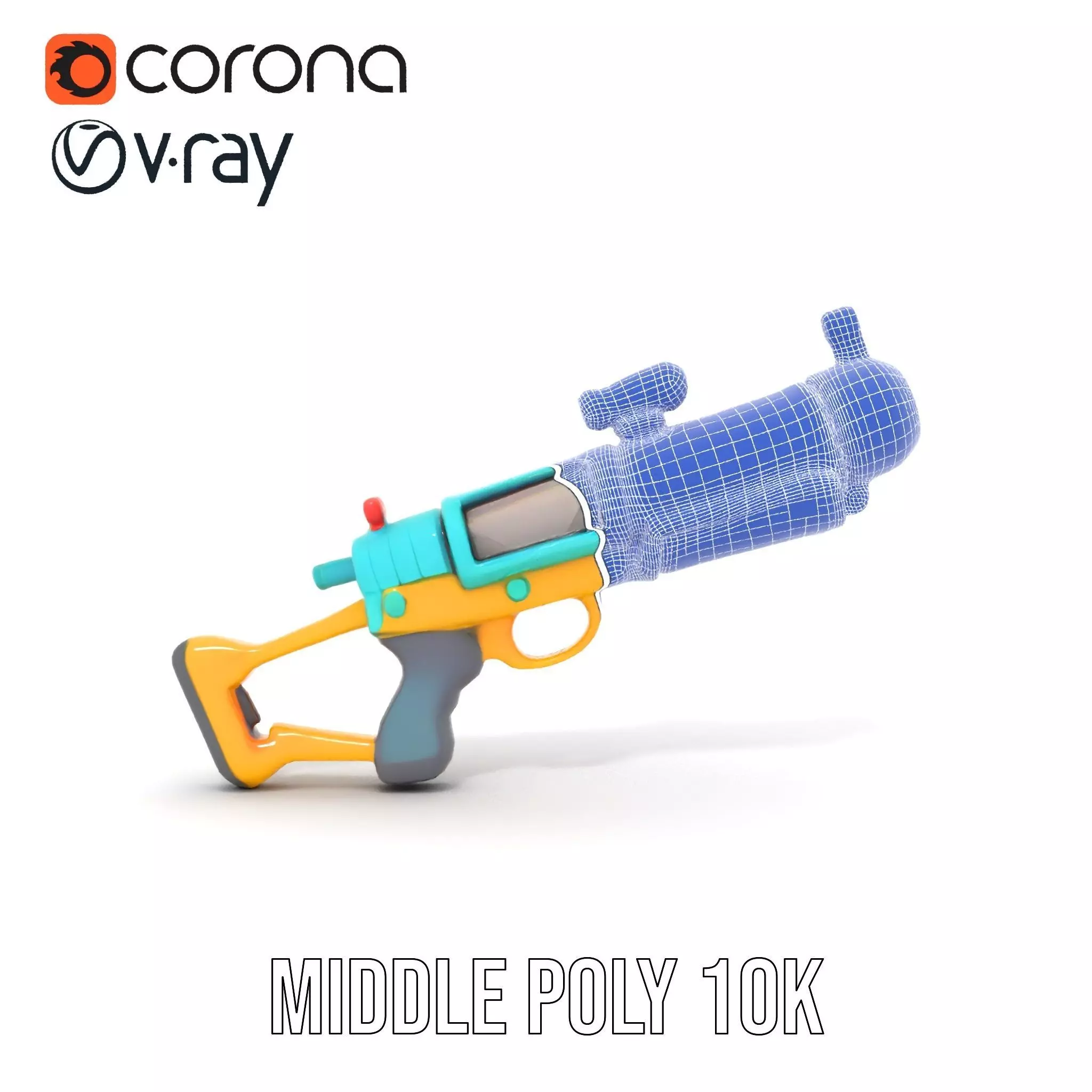 Vibrant Water Blaster model pack Low-poly 3D model_29
