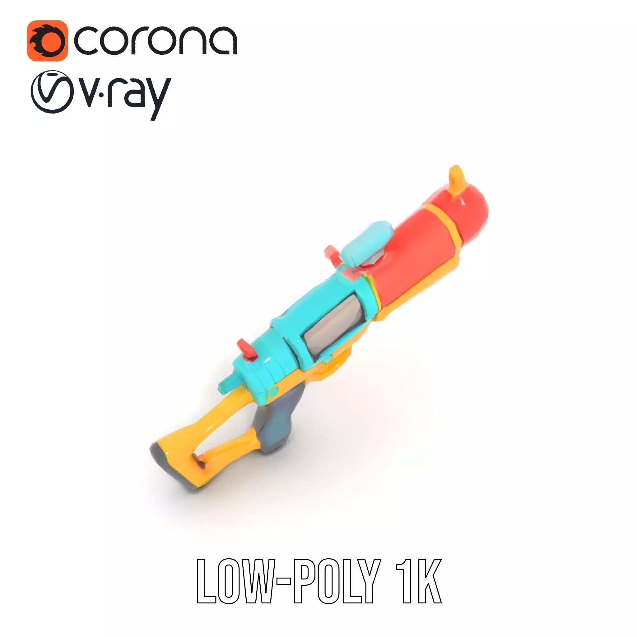 Vibrant Water Blaster model pack Low-poly 3D model_21