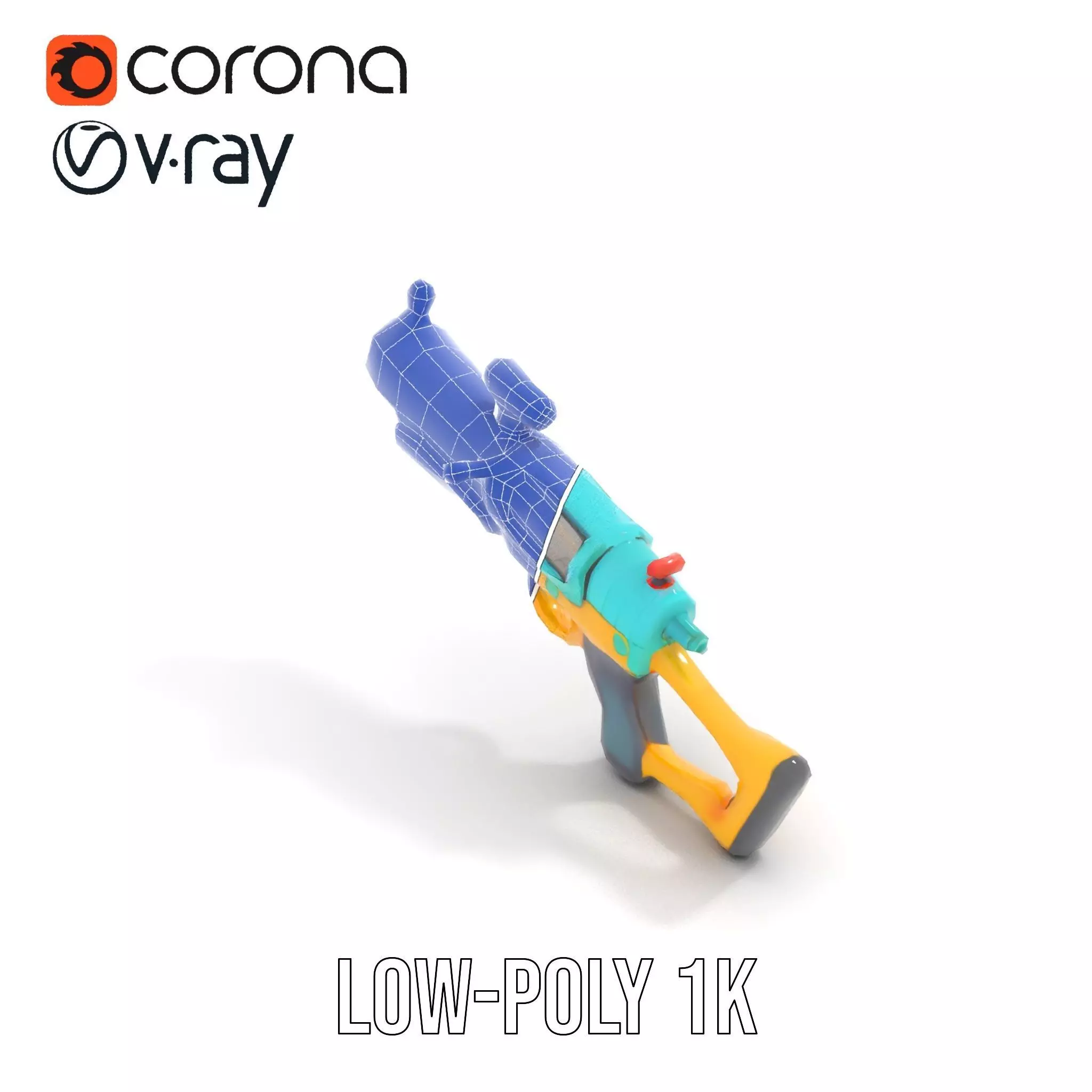 Vibrant Water Blaster model pack Low-poly 3D model_27