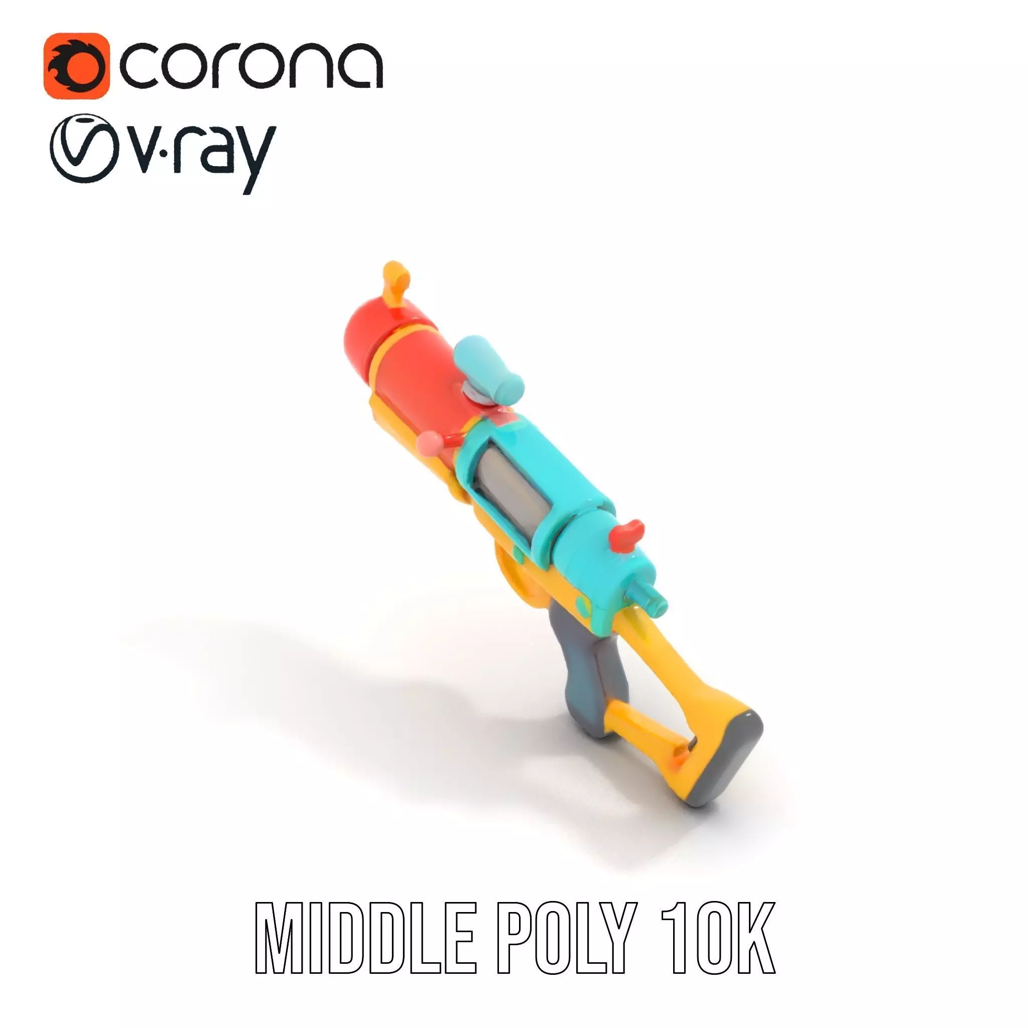 Vibrant Water Blaster model pack Low-poly 3D model_11