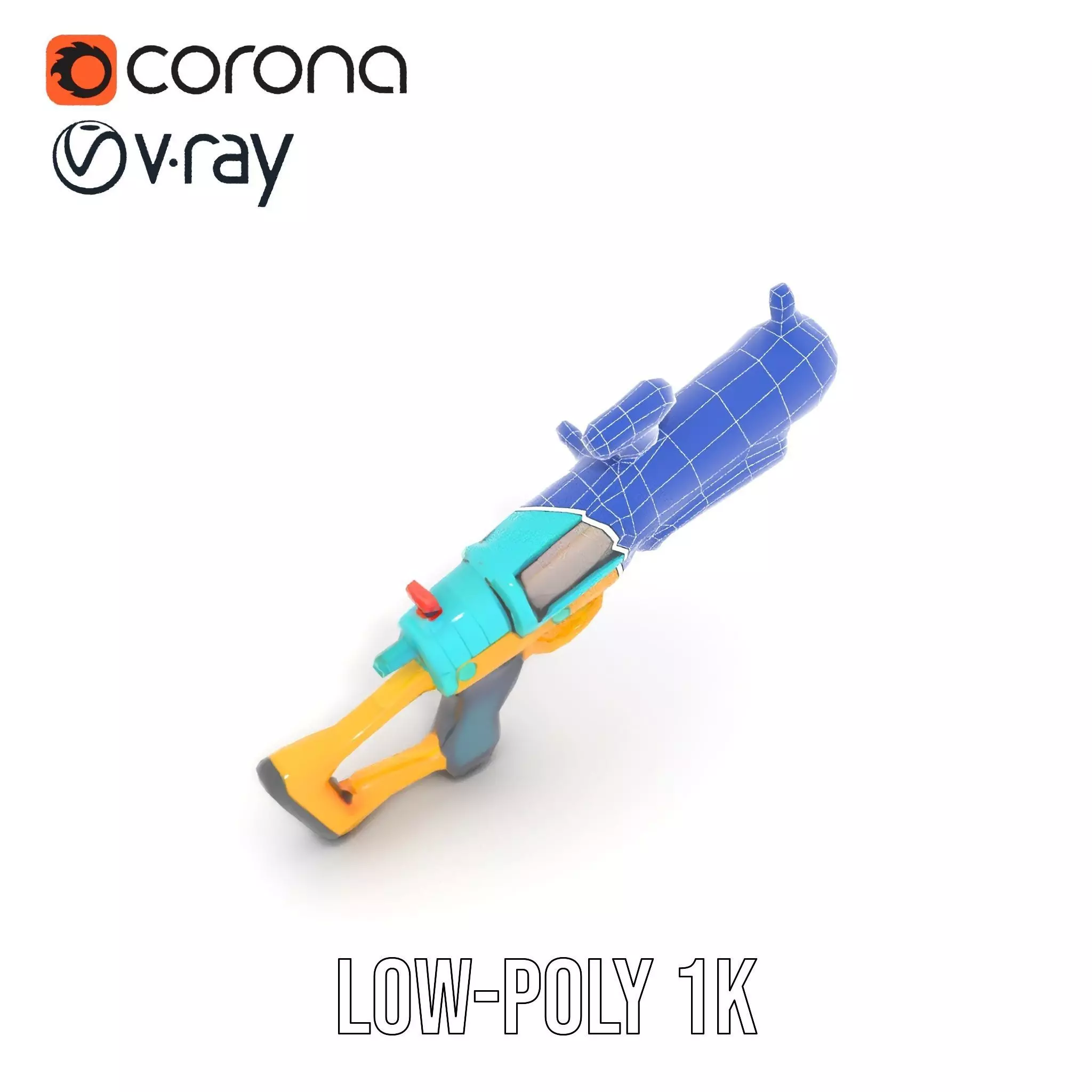 Vibrant Water Blaster model pack Low-poly 3D model_24