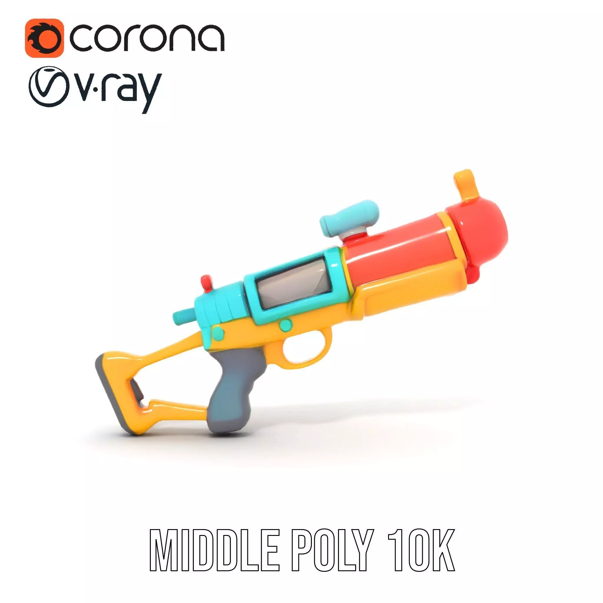 Vibrant Water Blaster model pack Low-poly 3D model_13