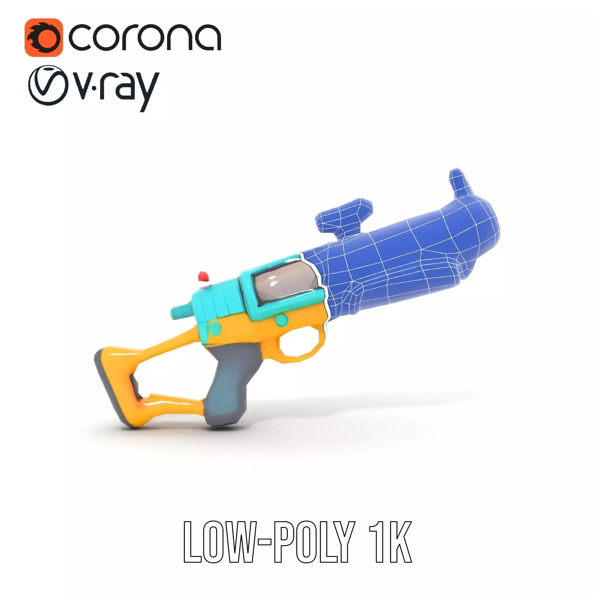 Vibrant Water Blaster model pack Low-poly 3D model_30
