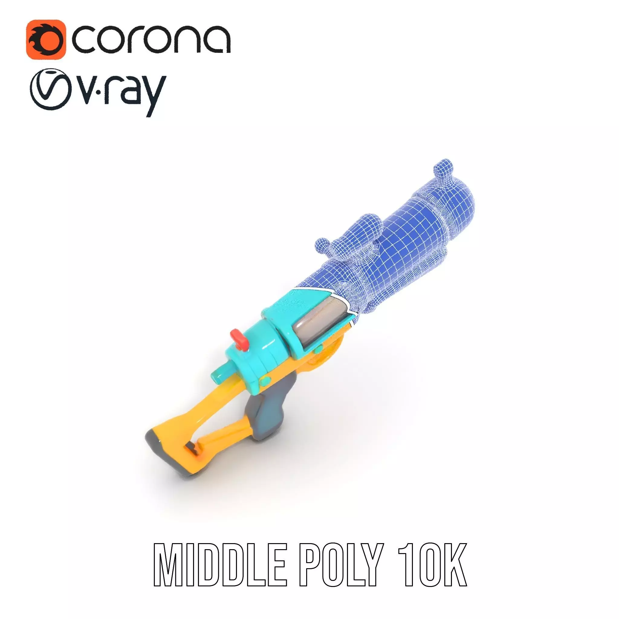 Vibrant Water Blaster model pack Low-poly 3D model_23