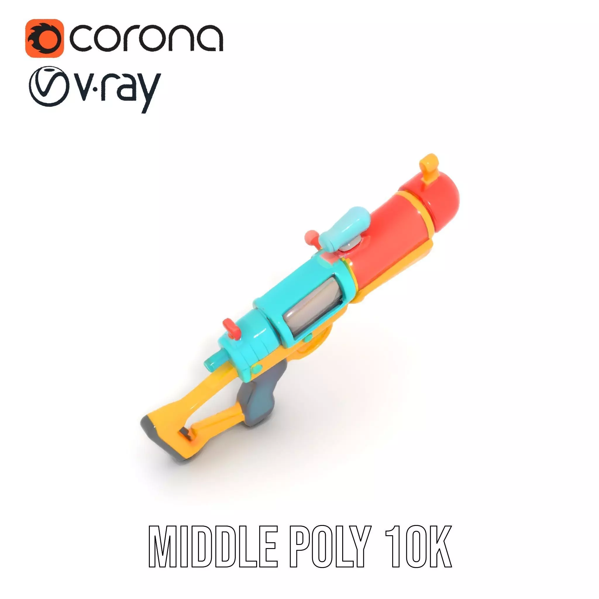 Vibrant Water Blaster model pack Low-poly 3D model_5