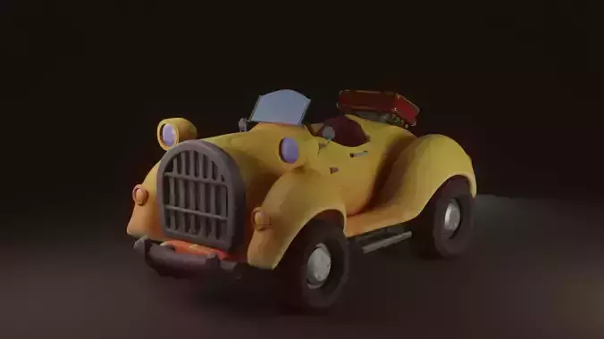 Charming vintage Cartoony car 