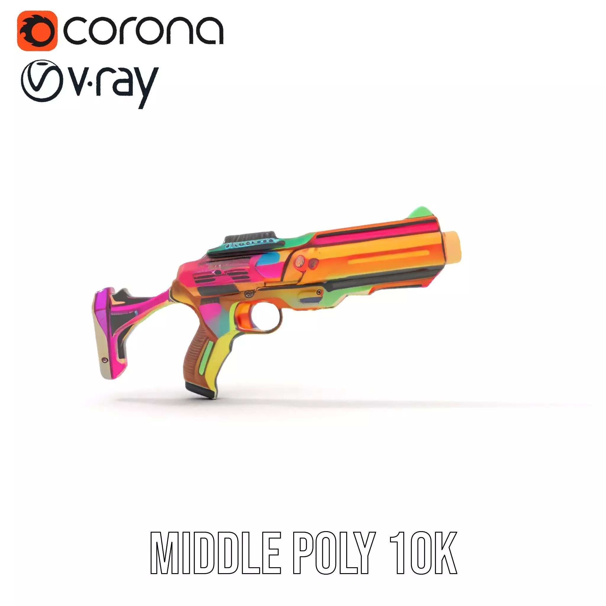 Neon Spectrum Blaster model pack Low-poly 3D model_18