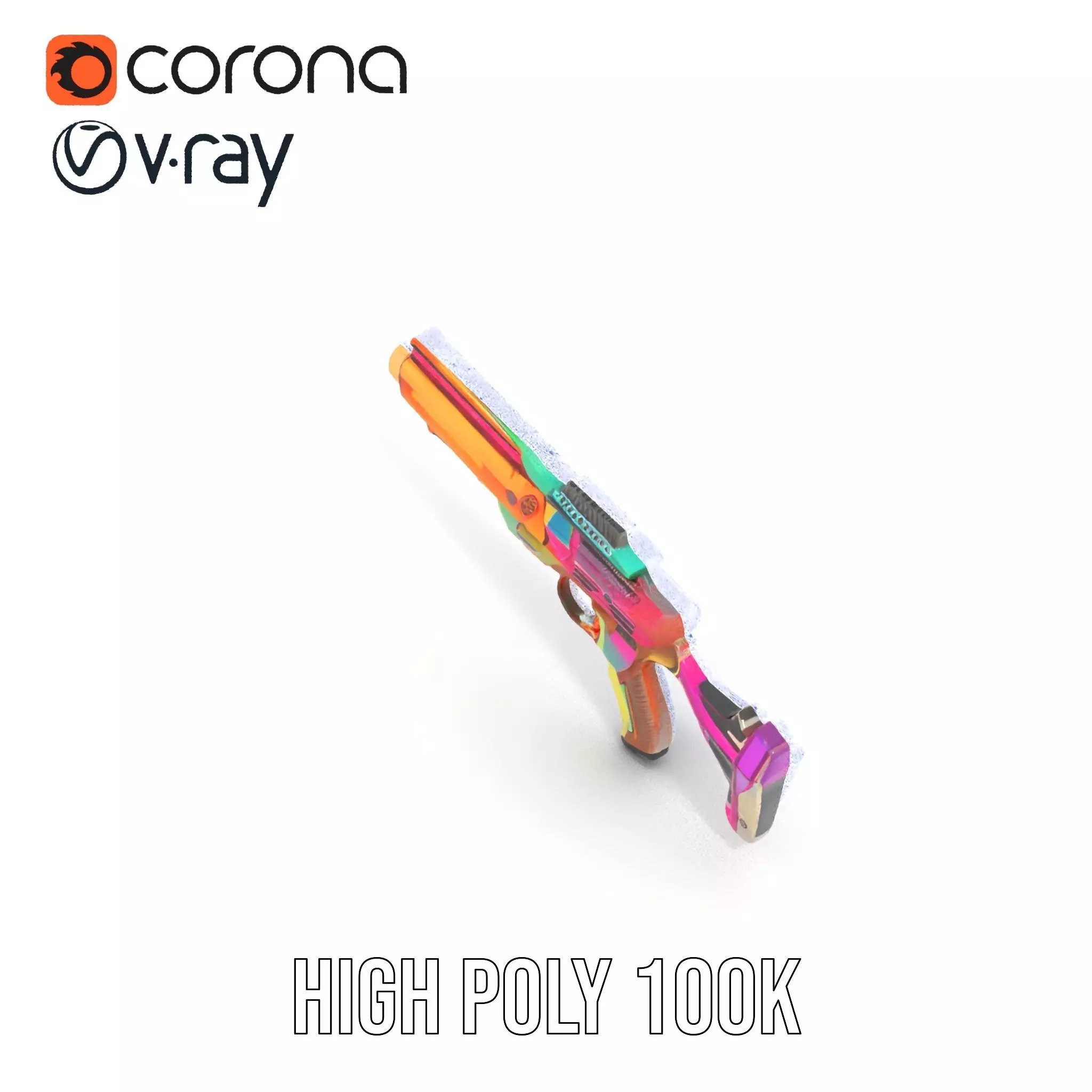 Neon Spectrum Blaster model pack Low-poly 3D model_29