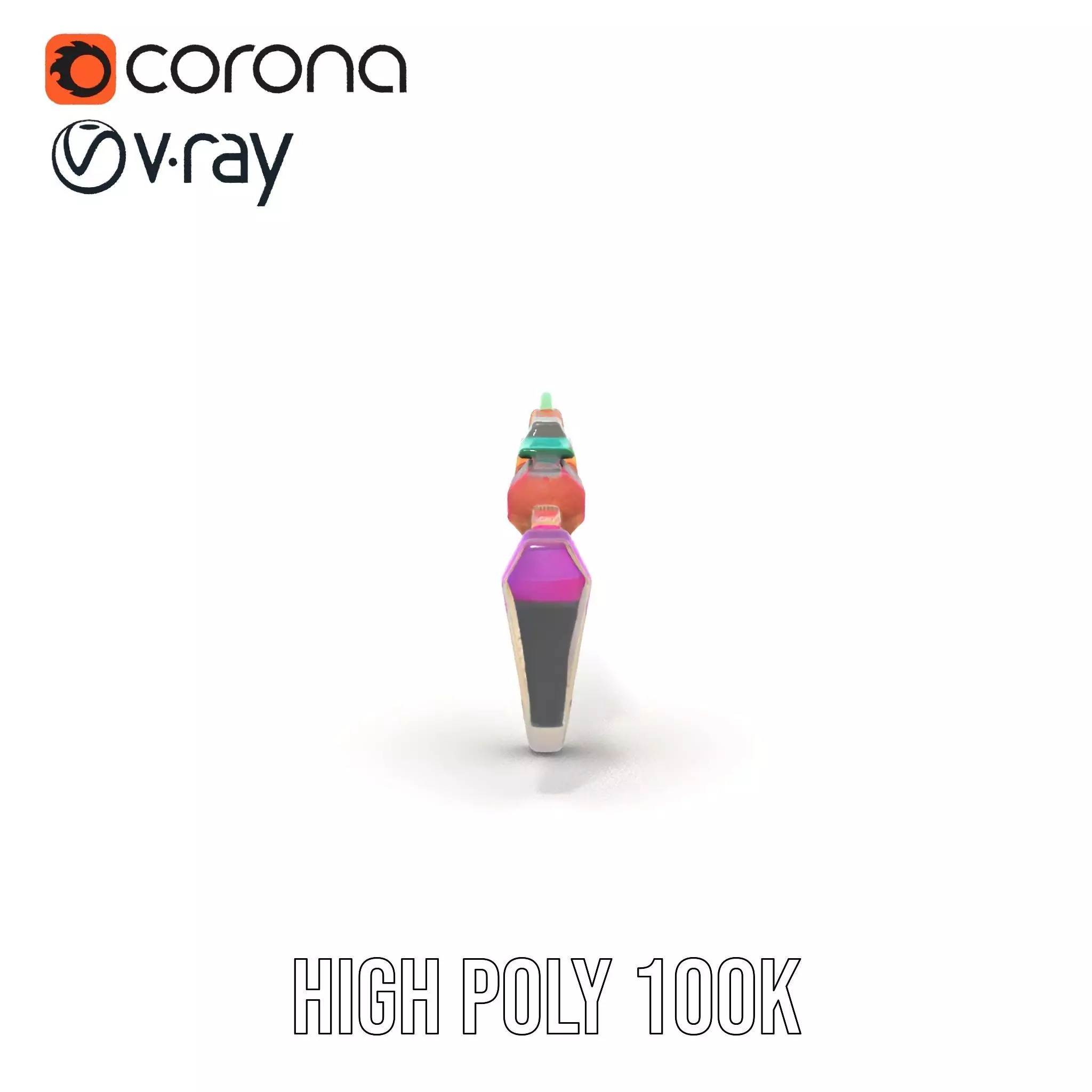 Neon Spectrum Blaster model pack Low-poly 3D model_32