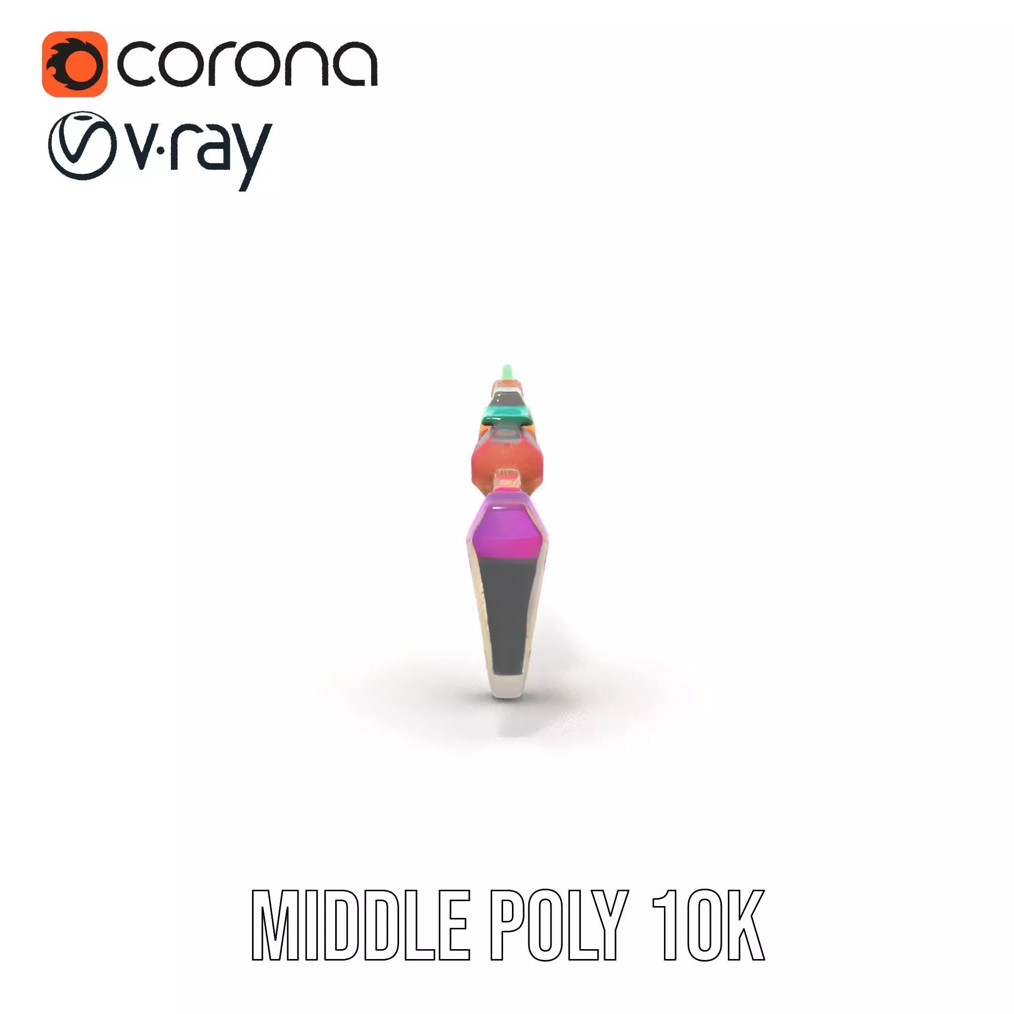 Neon Spectrum Blaster model pack Low-poly 3D model_15