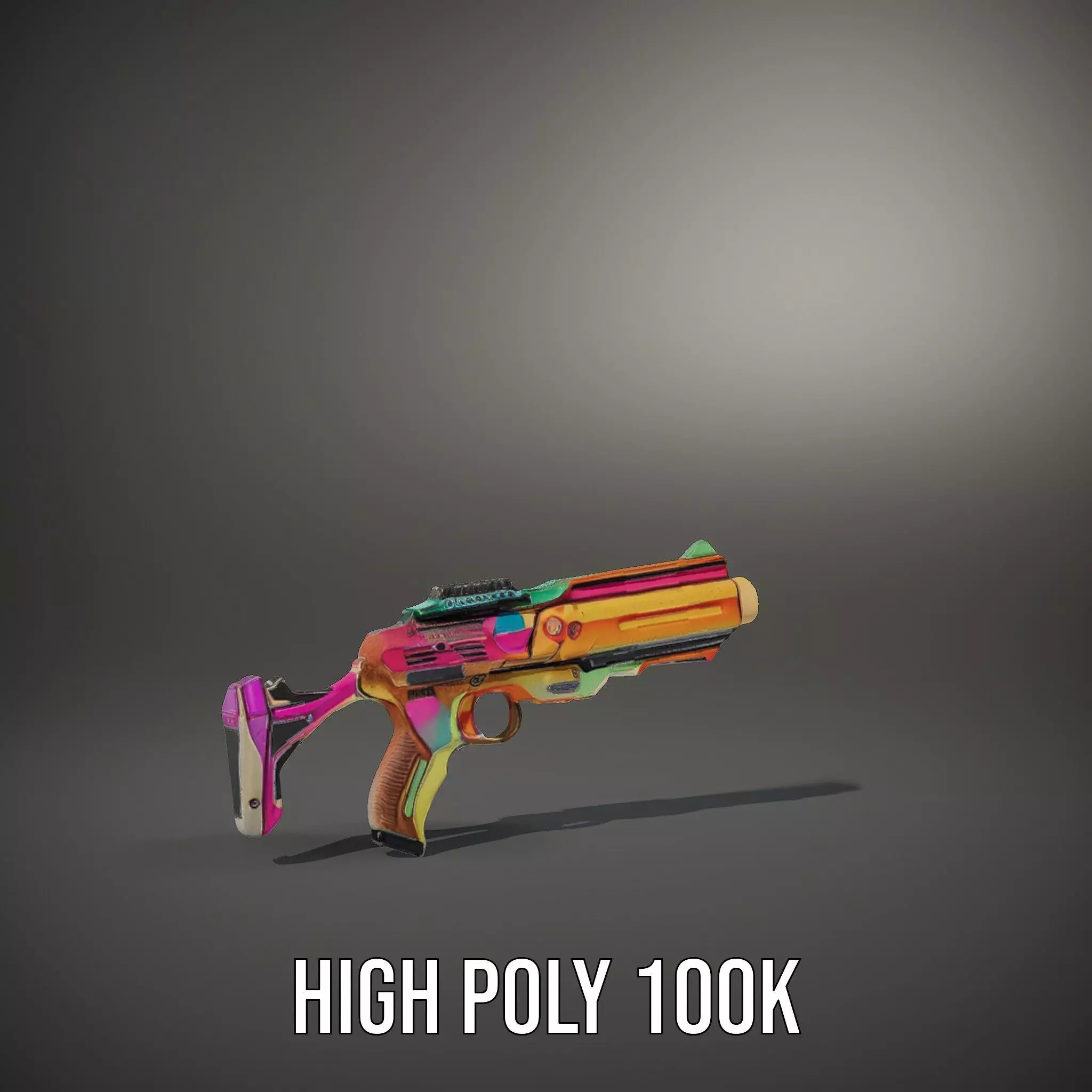 Neon Spectrum Blaster model pack Low-poly 3D model_20