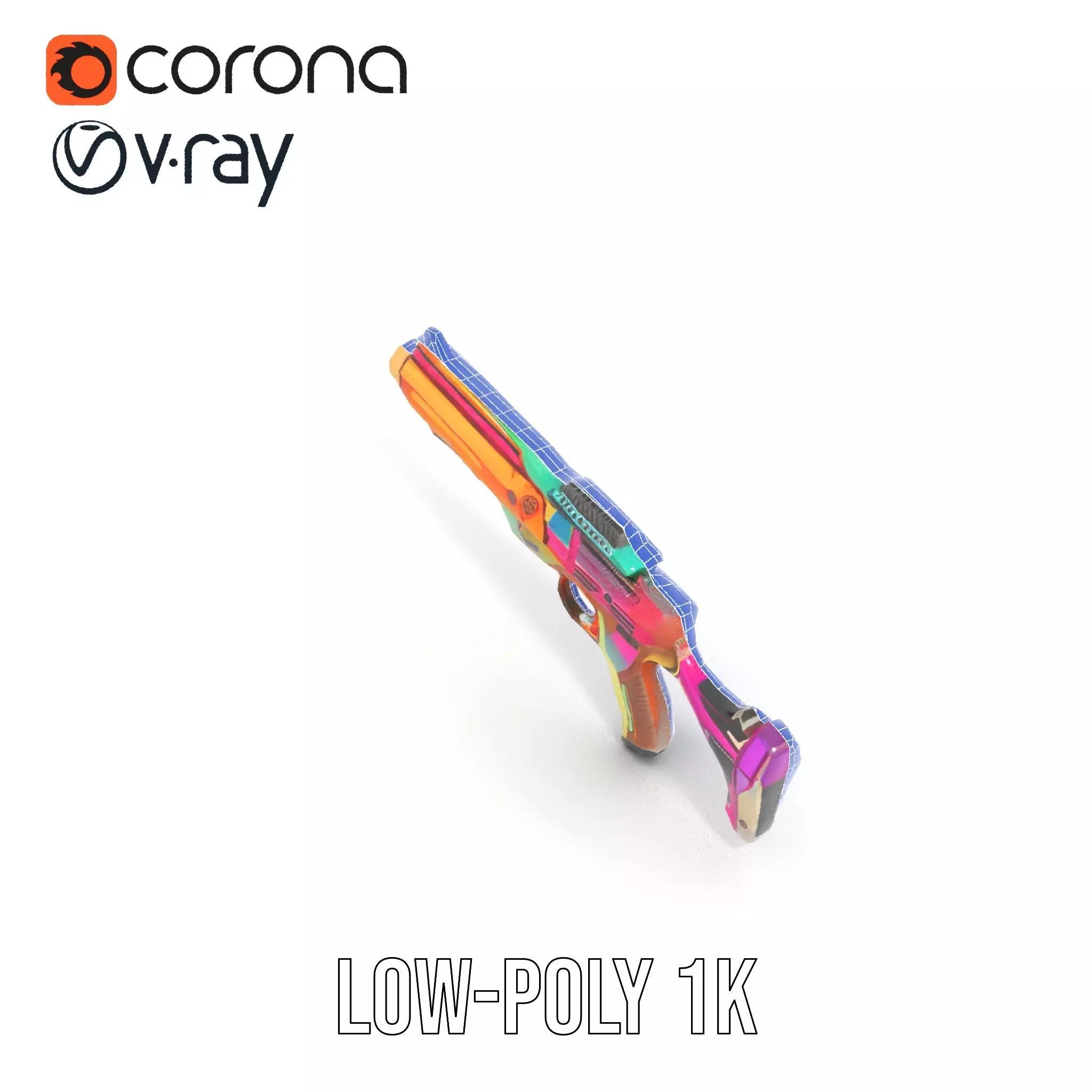 Neon Spectrum Blaster model pack Low-poly 3D model_22