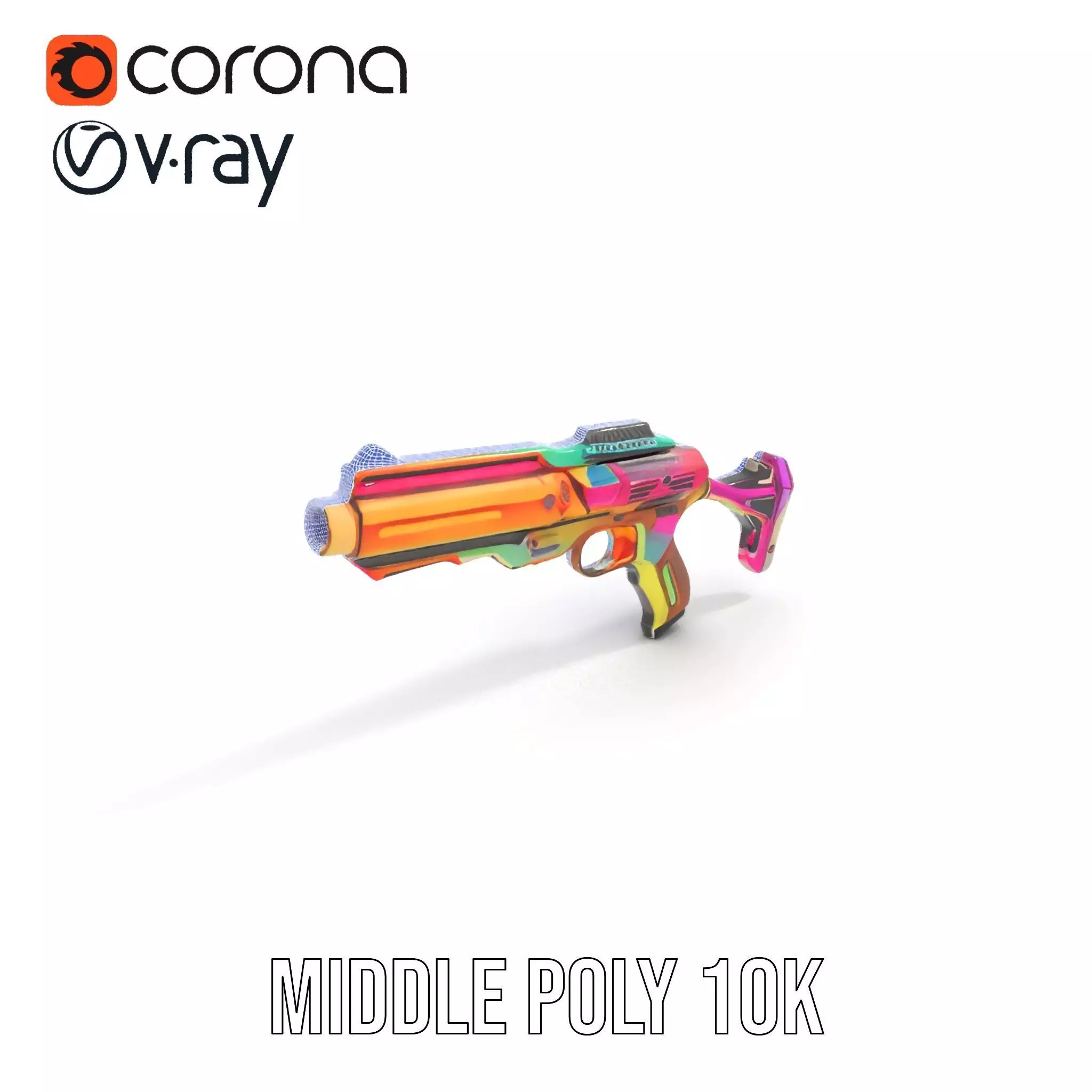 Neon Spectrum Blaster model pack Low-poly 3D model_24