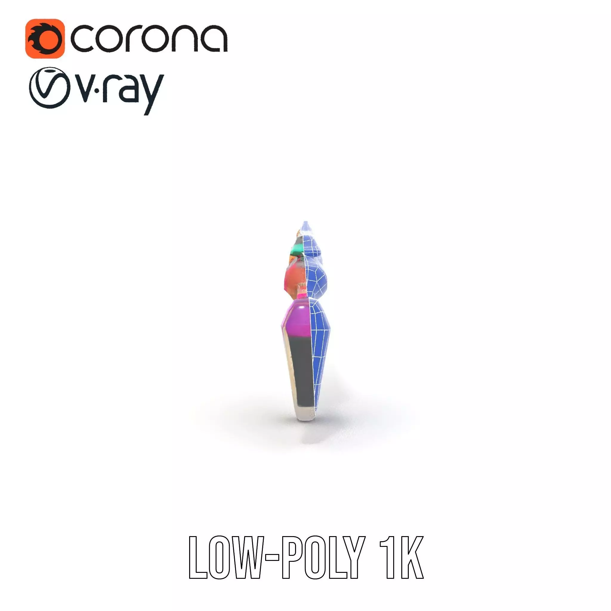 Neon Spectrum Blaster model pack Low-poly 3D model_16