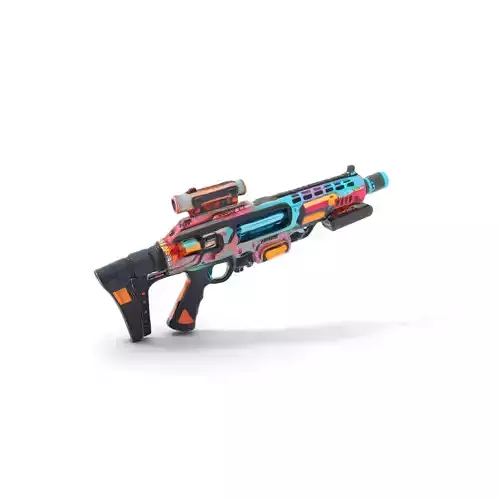 Neon Blaster Rifle model pack