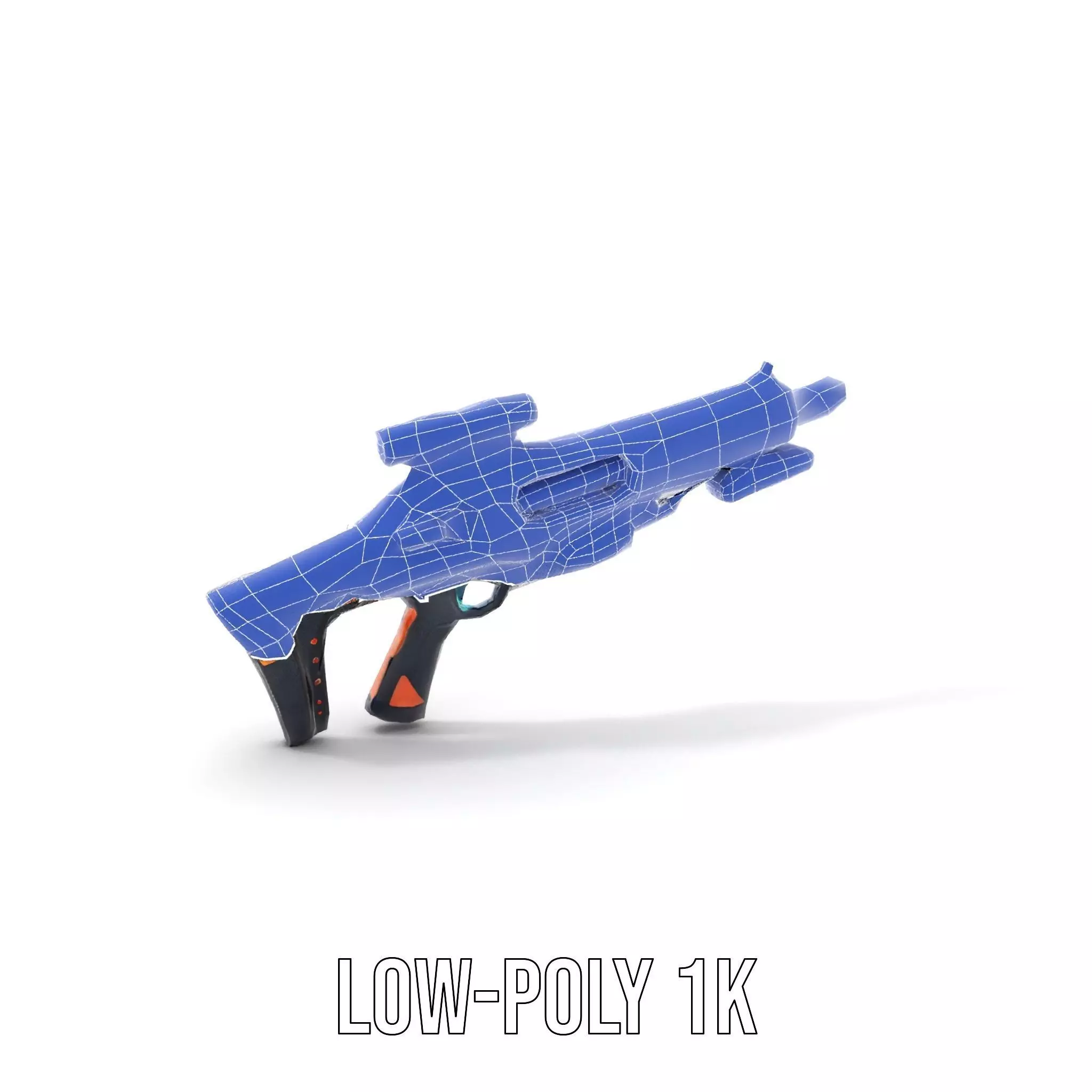 Neon Blaster Rifle model pack Low-poly 3D model_22