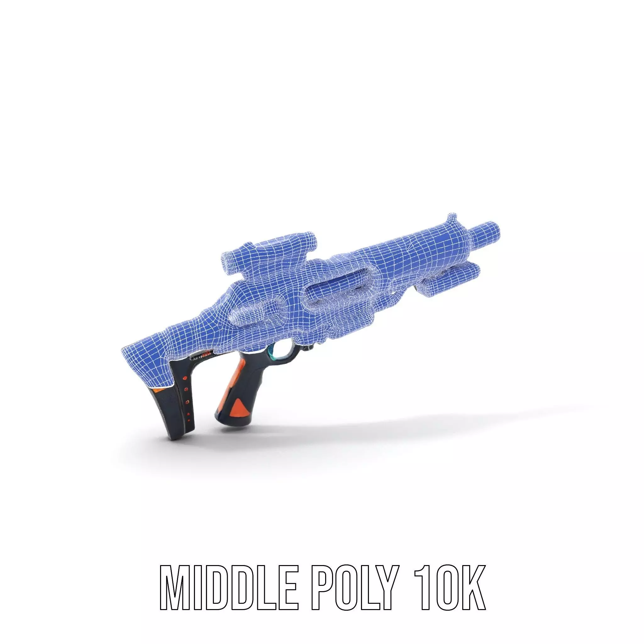 Neon Blaster Rifle model pack Low-poly 3D model_23