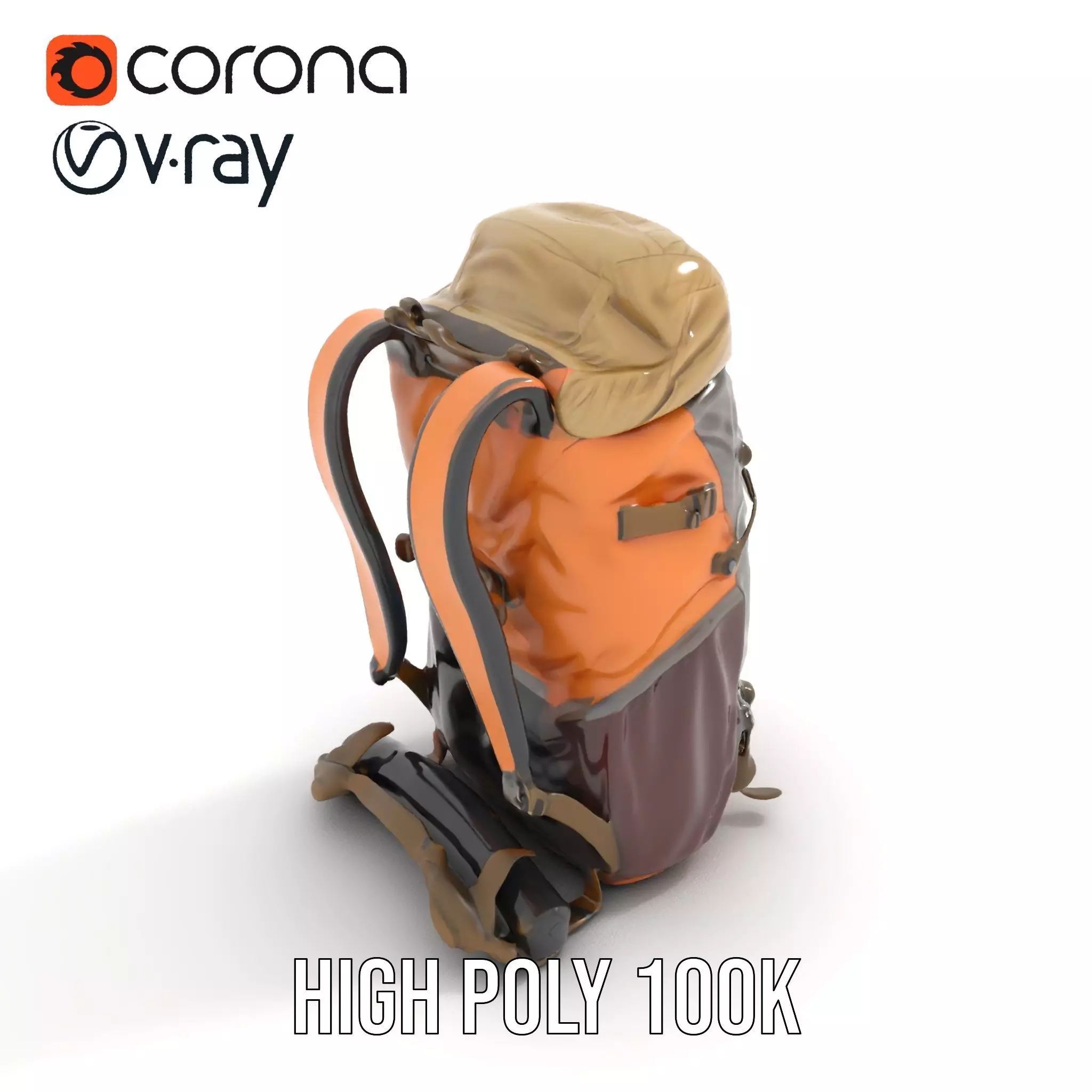 MultiTone Adventure Backpack model pack Low-poly 3D model_28