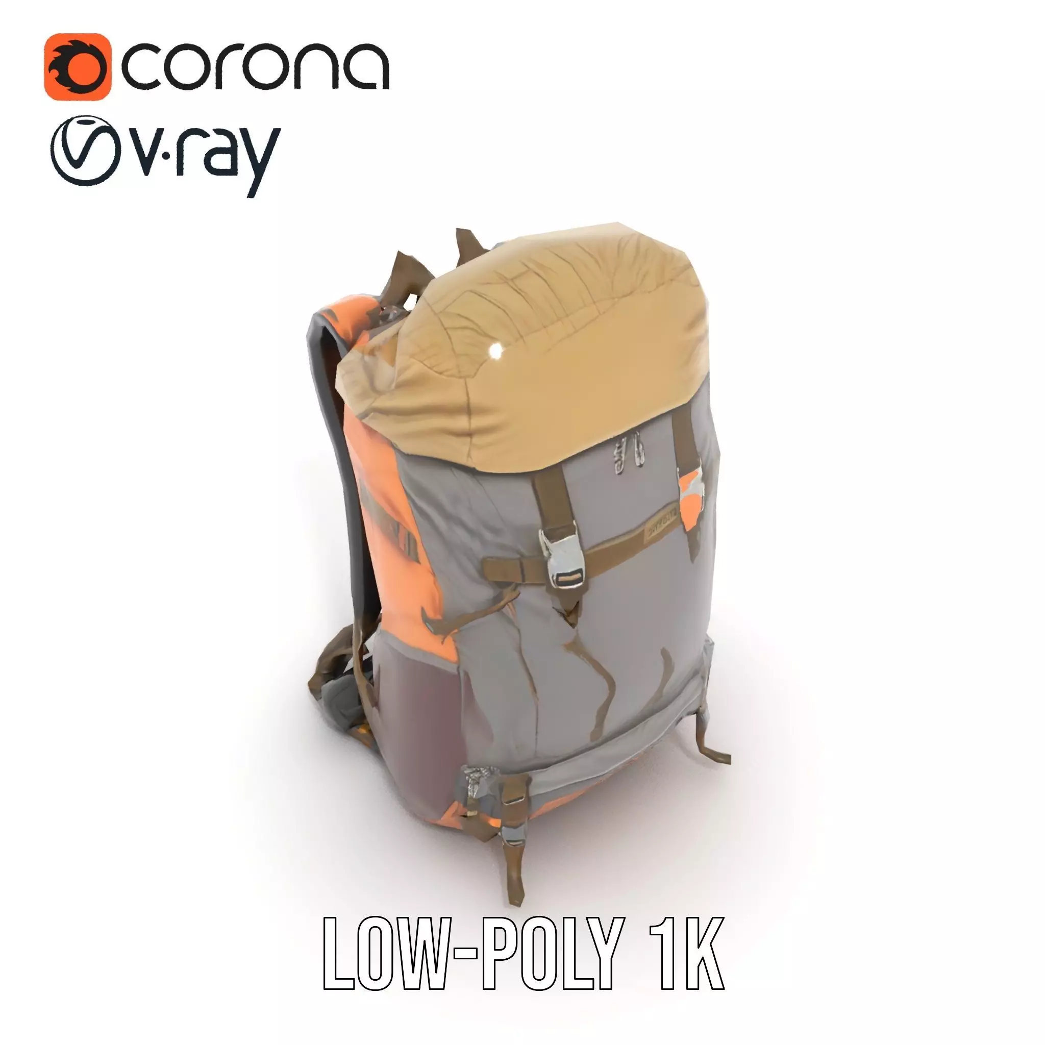 MultiTone Adventure Backpack model pack Low-poly 3D model_20