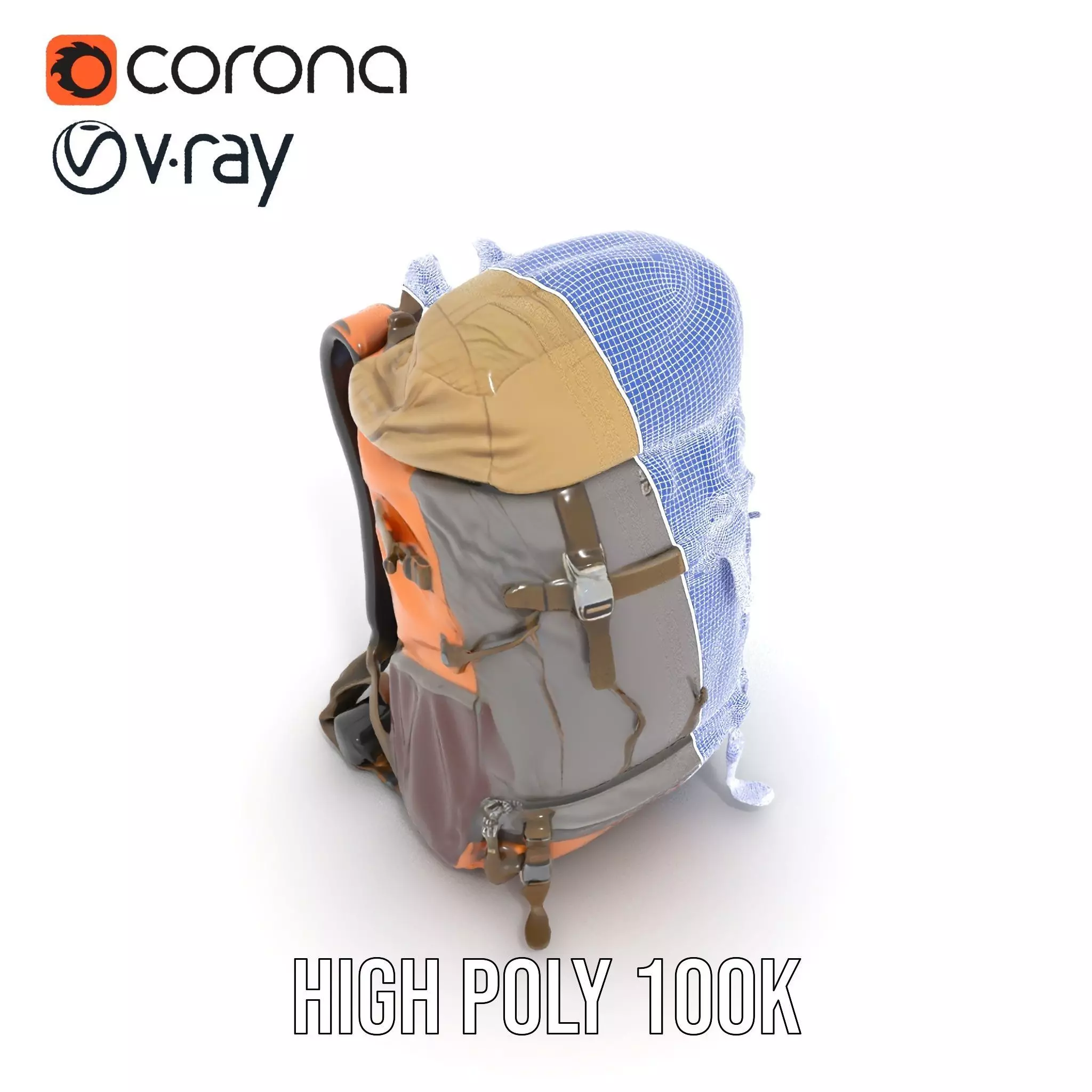 MultiTone Adventure Backpack model pack Low-poly 3D model_31