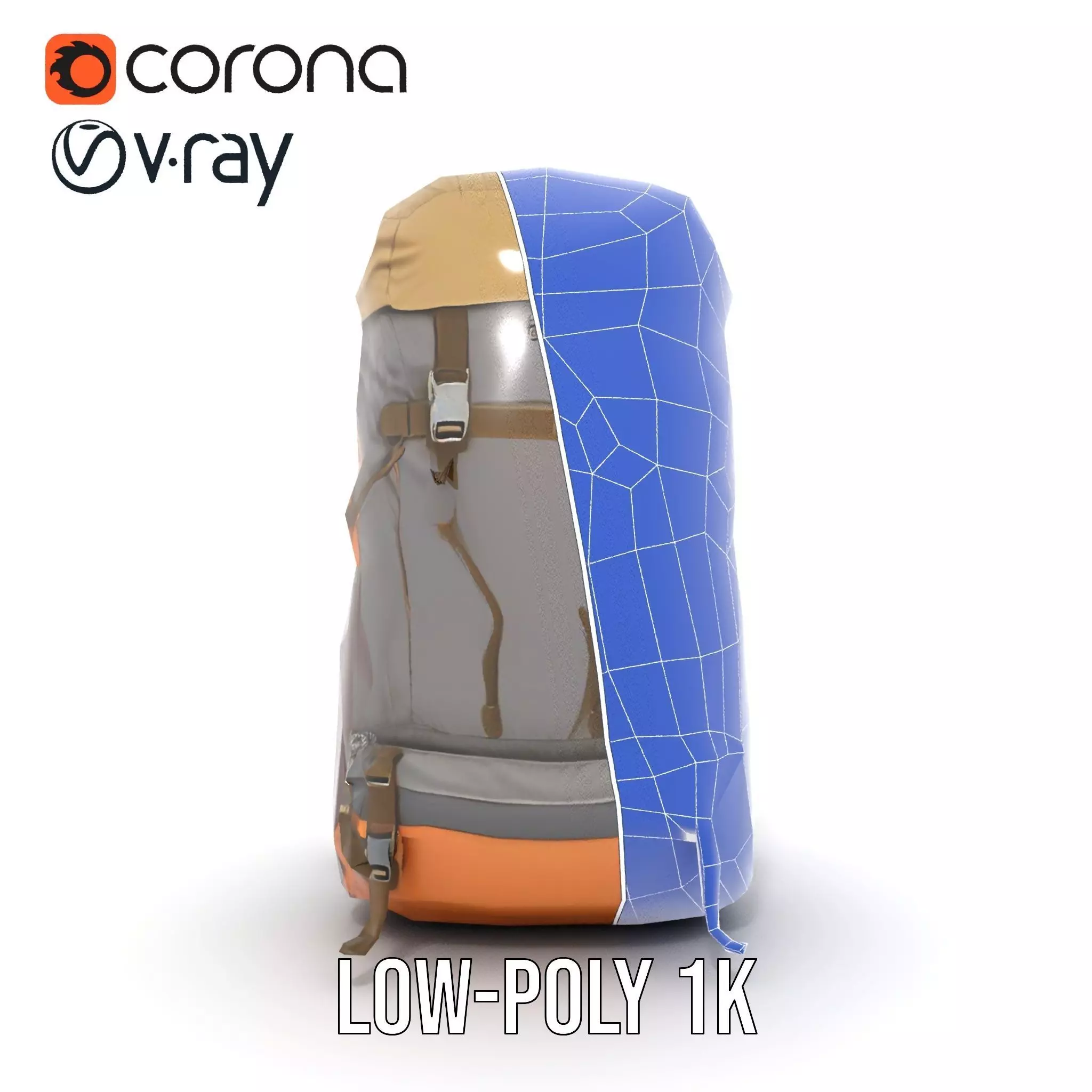 MultiTone Adventure Backpack model pack Low-poly 3D model_27