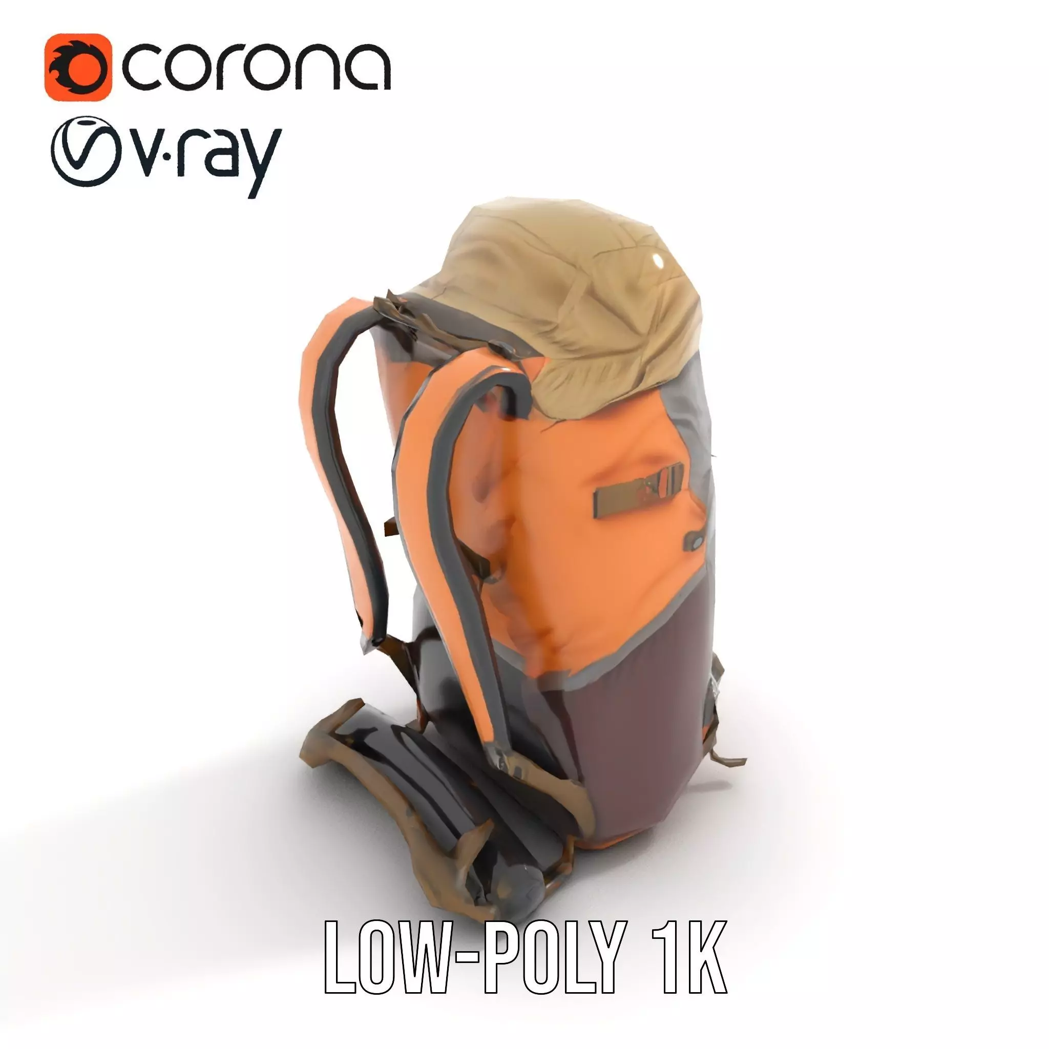 MultiTone Adventure Backpack model pack Low-poly 3D model_9