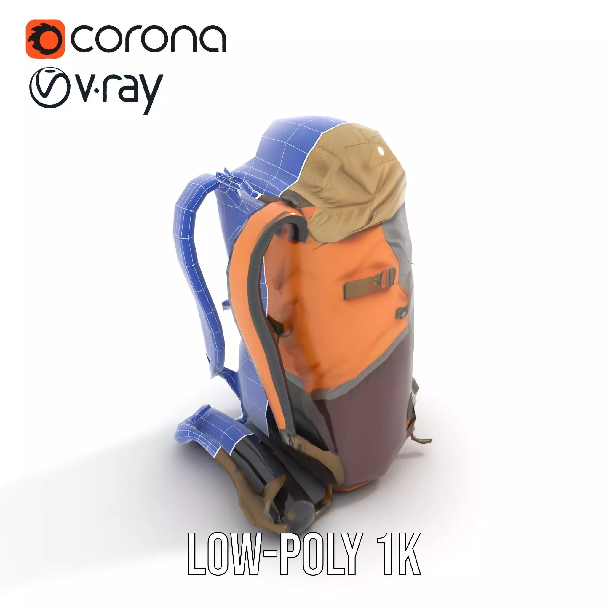 MultiTone Adventure Backpack model pack Low-poly 3D model_23
