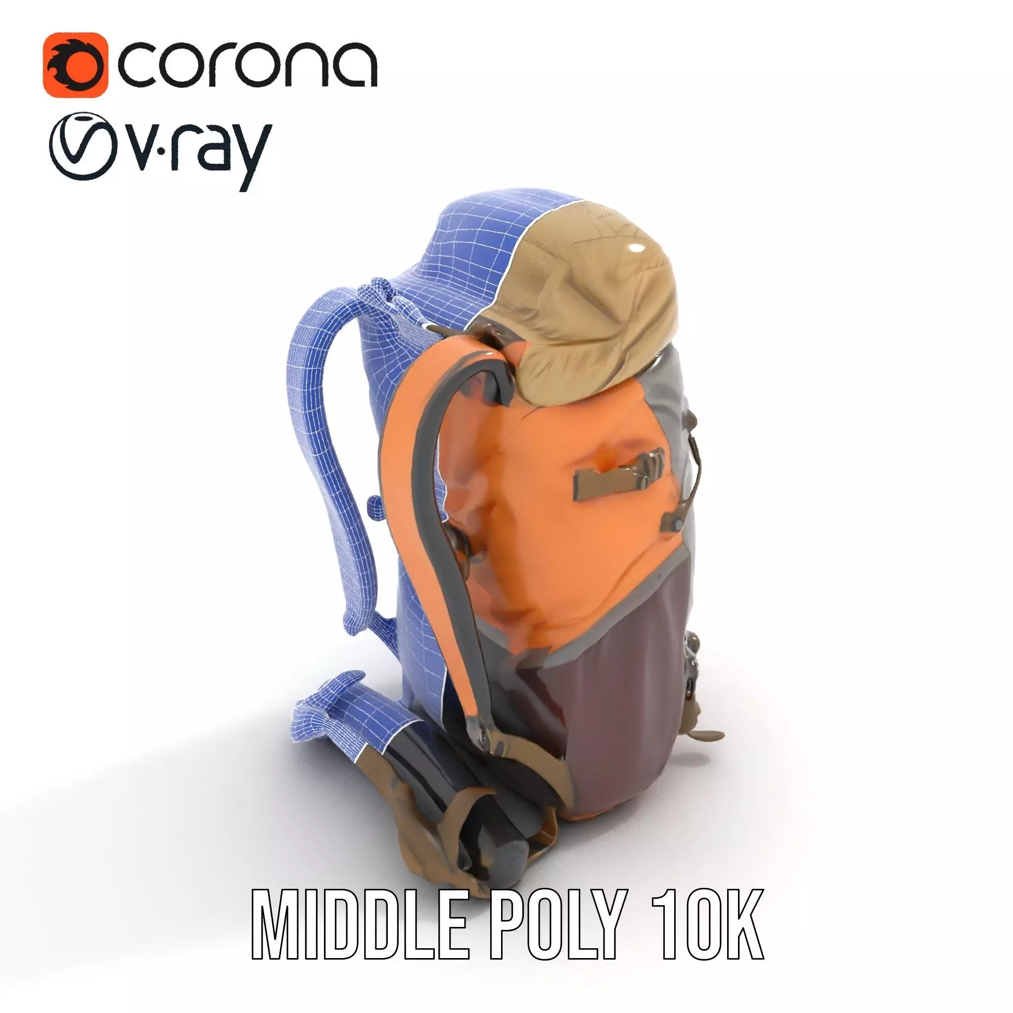 MultiTone Adventure Backpack model pack Low-poly 3D model_13