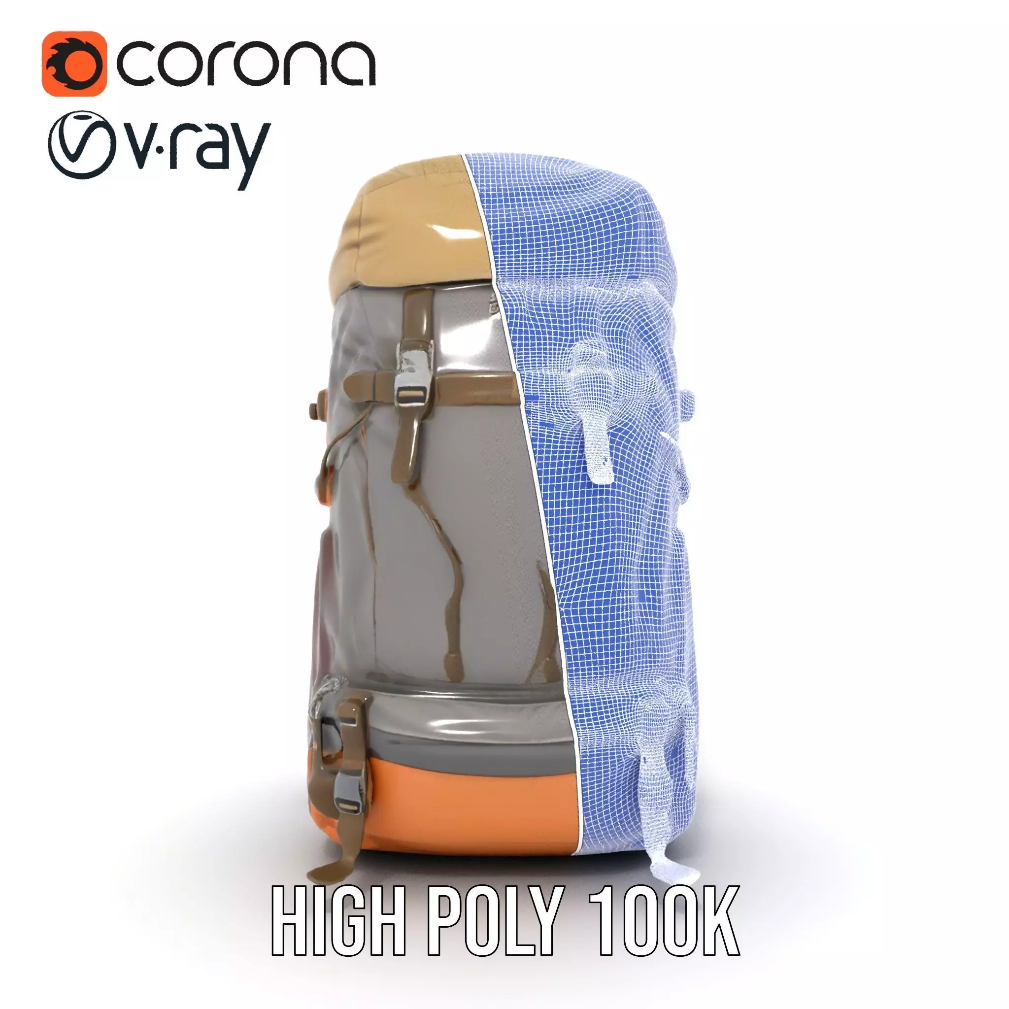 MultiTone Adventure Backpack model pack Low-poly 3D model_32