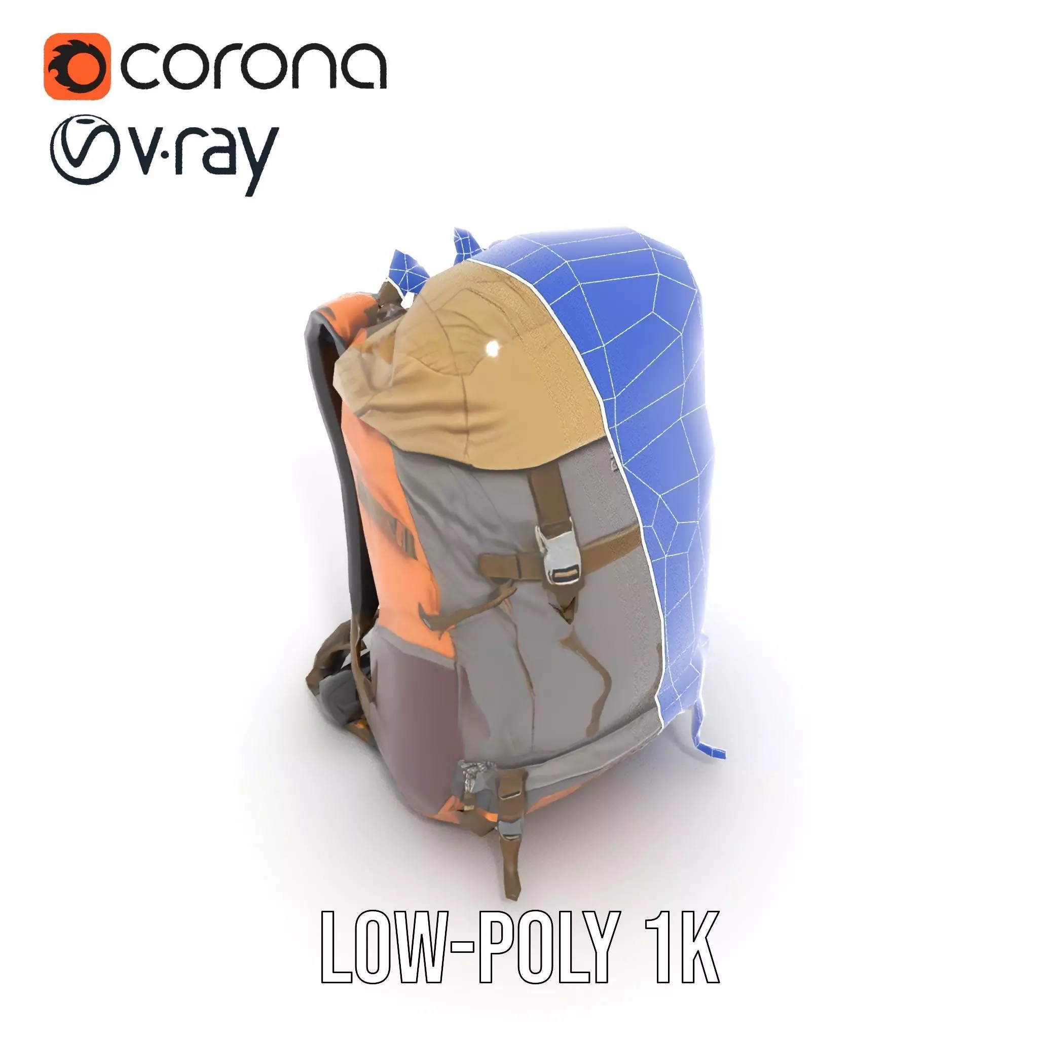 MultiTone Adventure Backpack model pack Low-poly 3D model_30