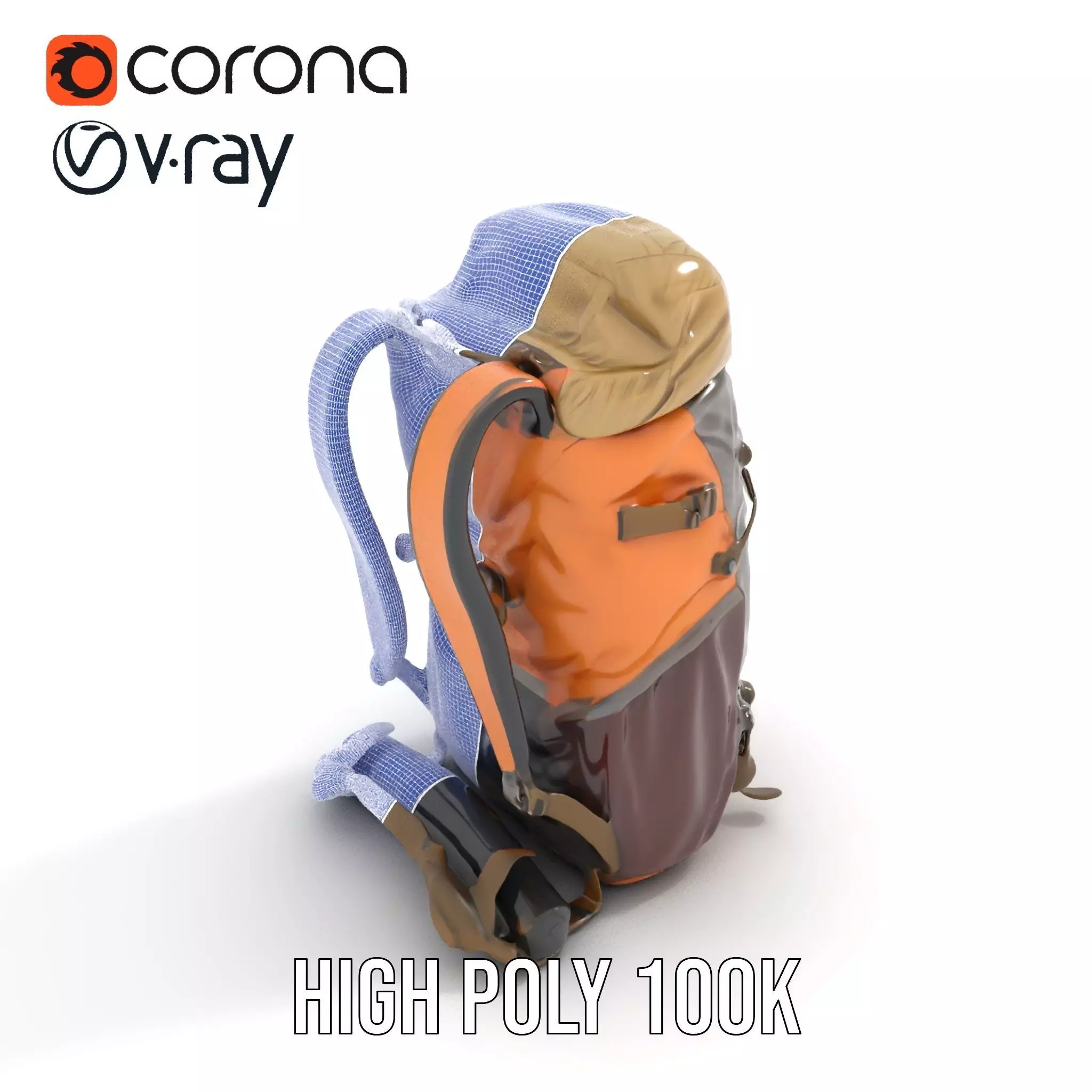 MultiTone Adventure Backpack model pack Low-poly 3D model_33