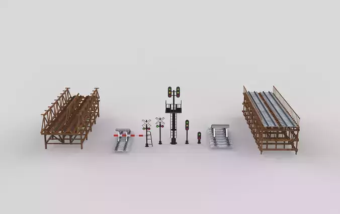railway pack 3D model