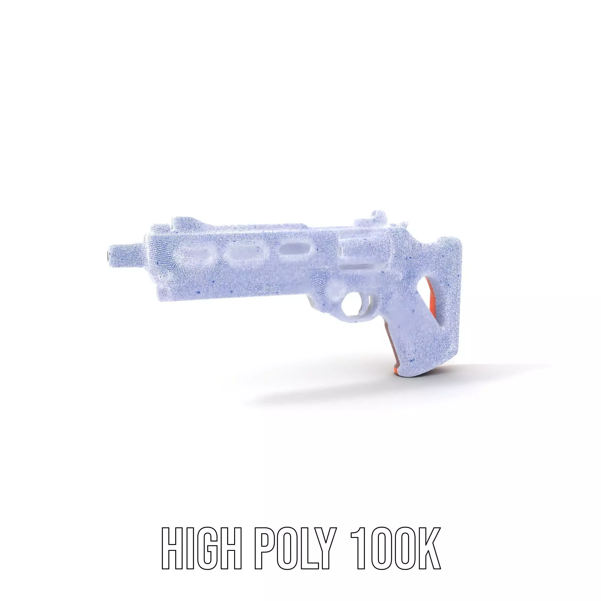 Modern Orange Blaster model pack Low-poly 3D model_4