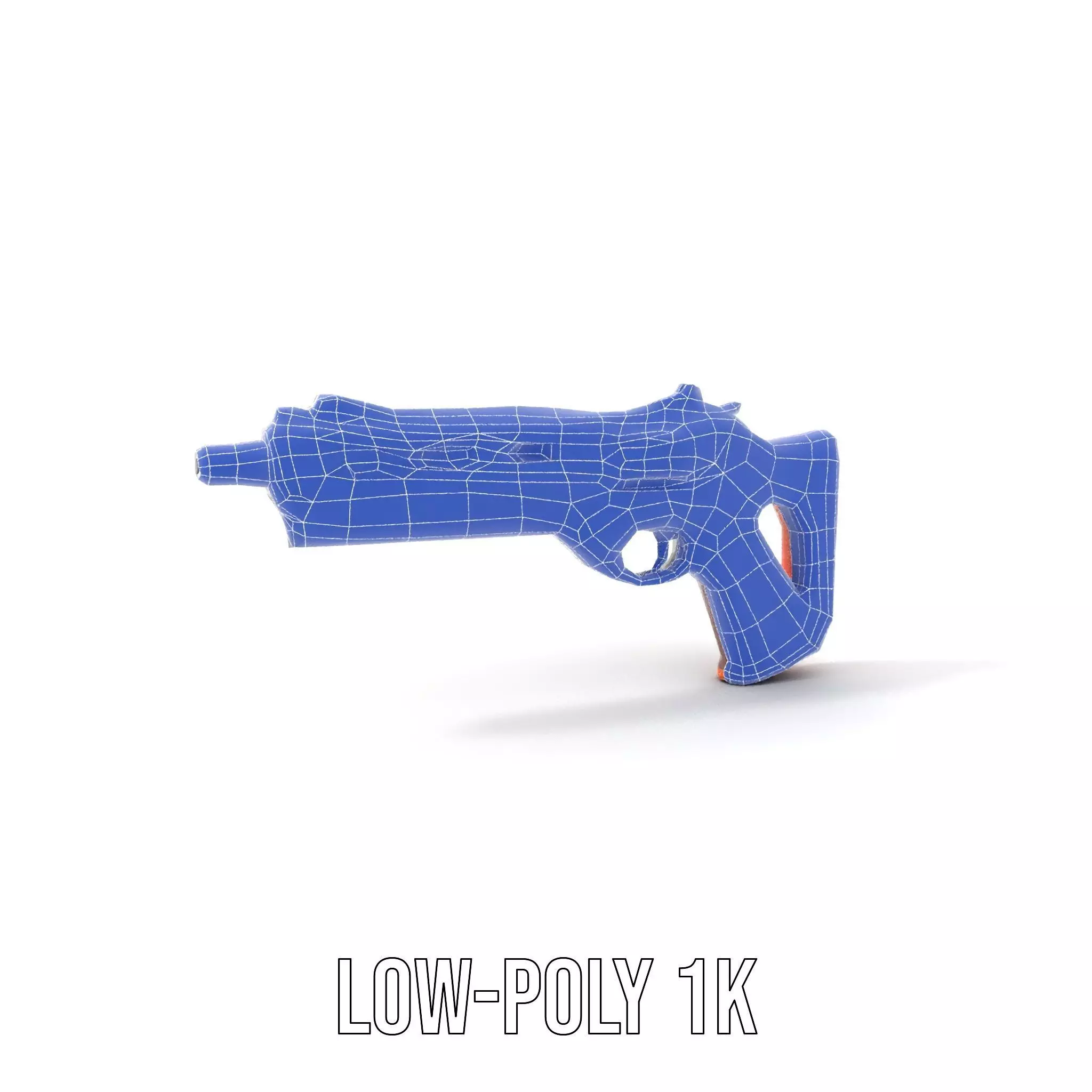 Modern Orange Blaster model pack Low-poly 3D model_25