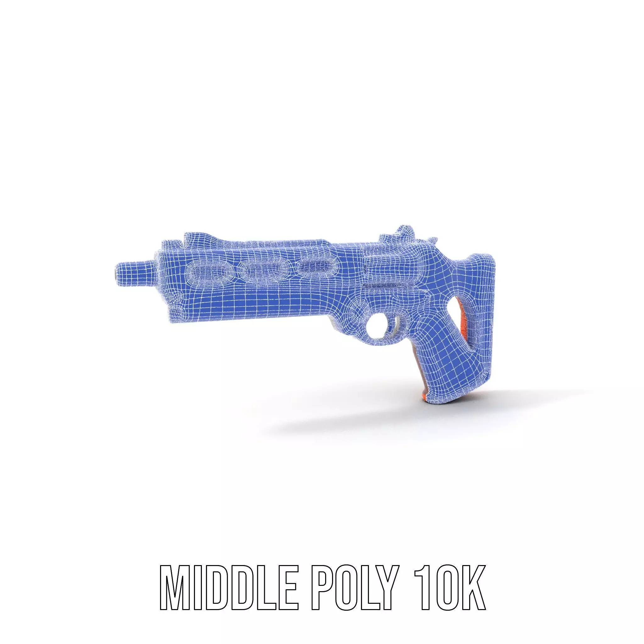 Modern Orange Blaster model pack Low-poly 3D model_16