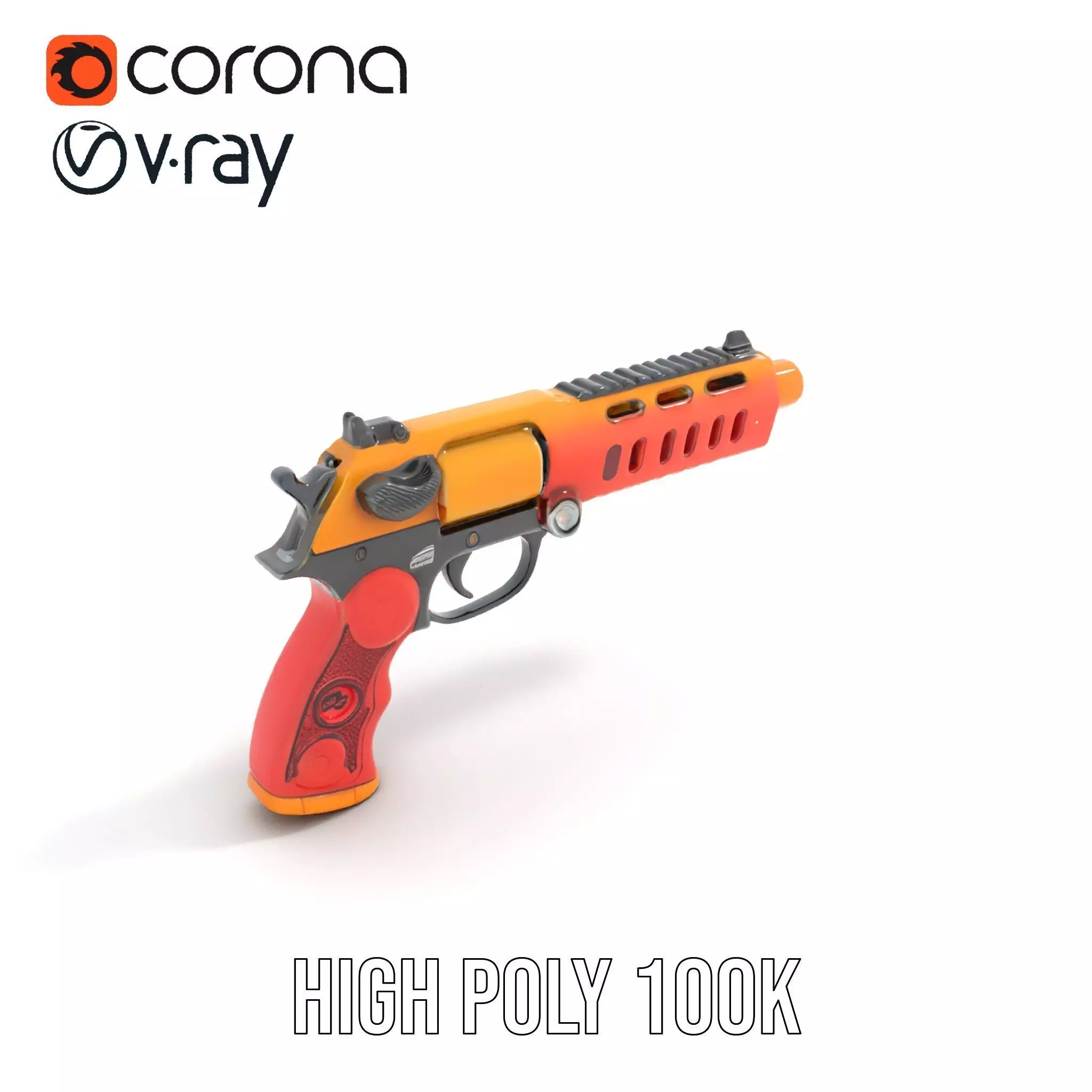Vibrant Toy Blaster model pack Low-poly 3D model_31