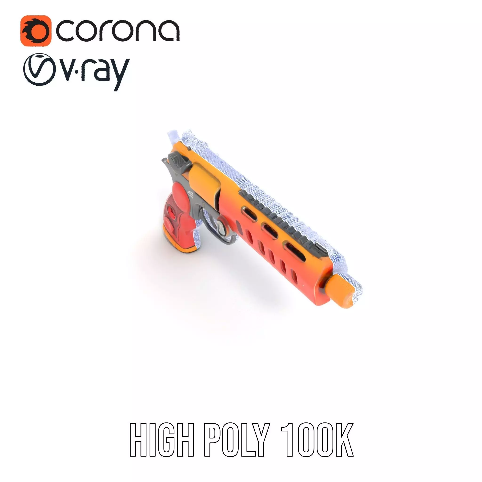 Vibrant Toy Blaster model pack Low-poly 3D model_32