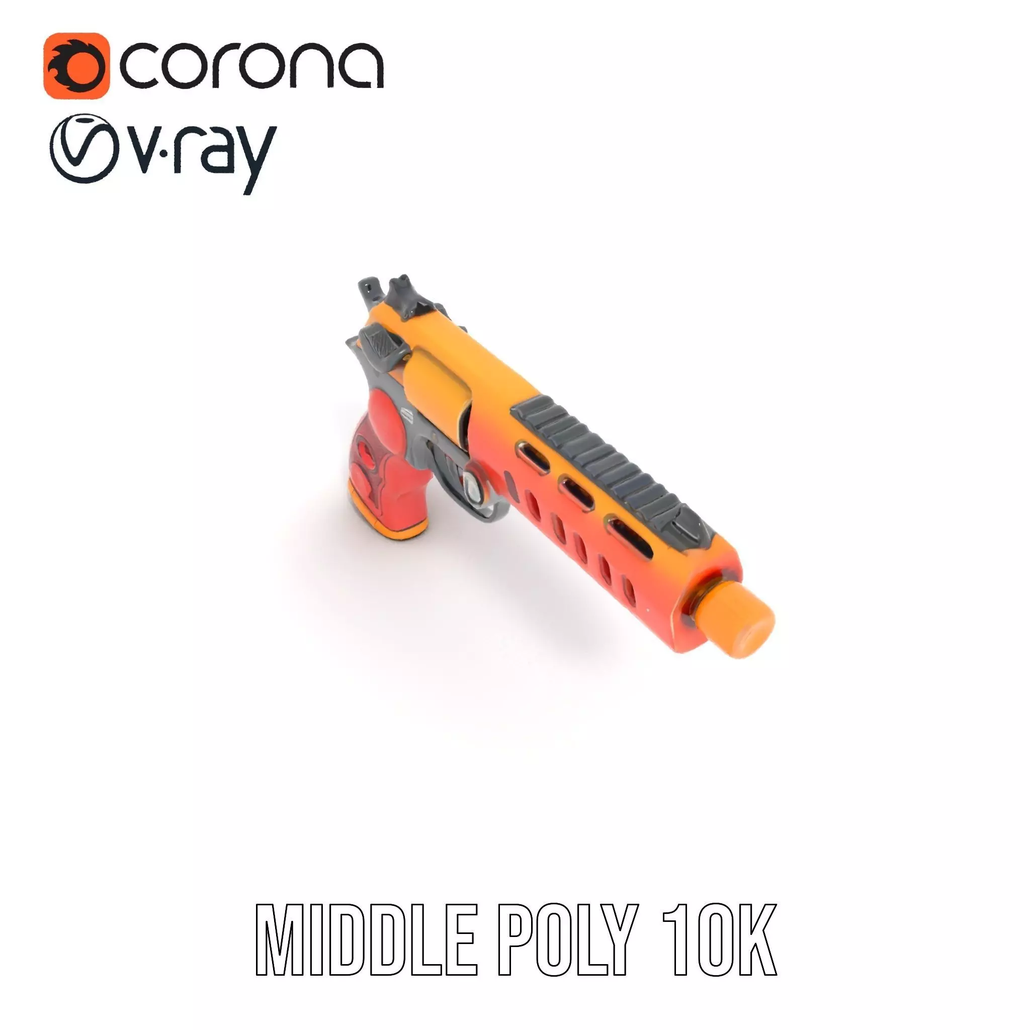 Vibrant Toy Blaster model pack Low-poly 3D model_6