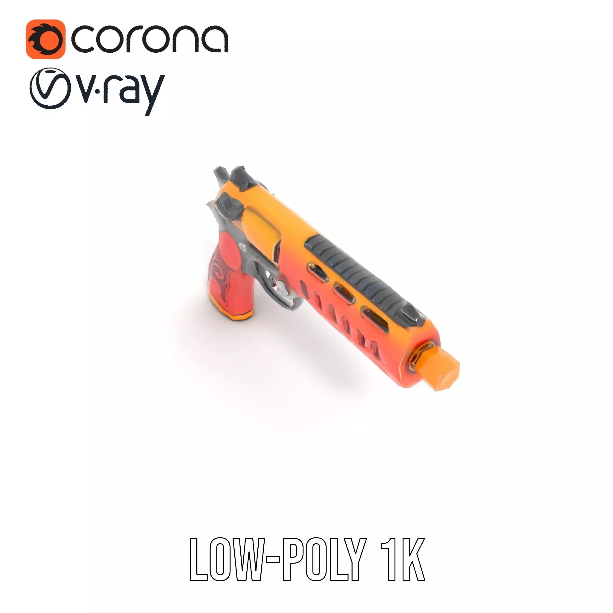 Vibrant Toy Blaster model pack Low-poly 3D model_9