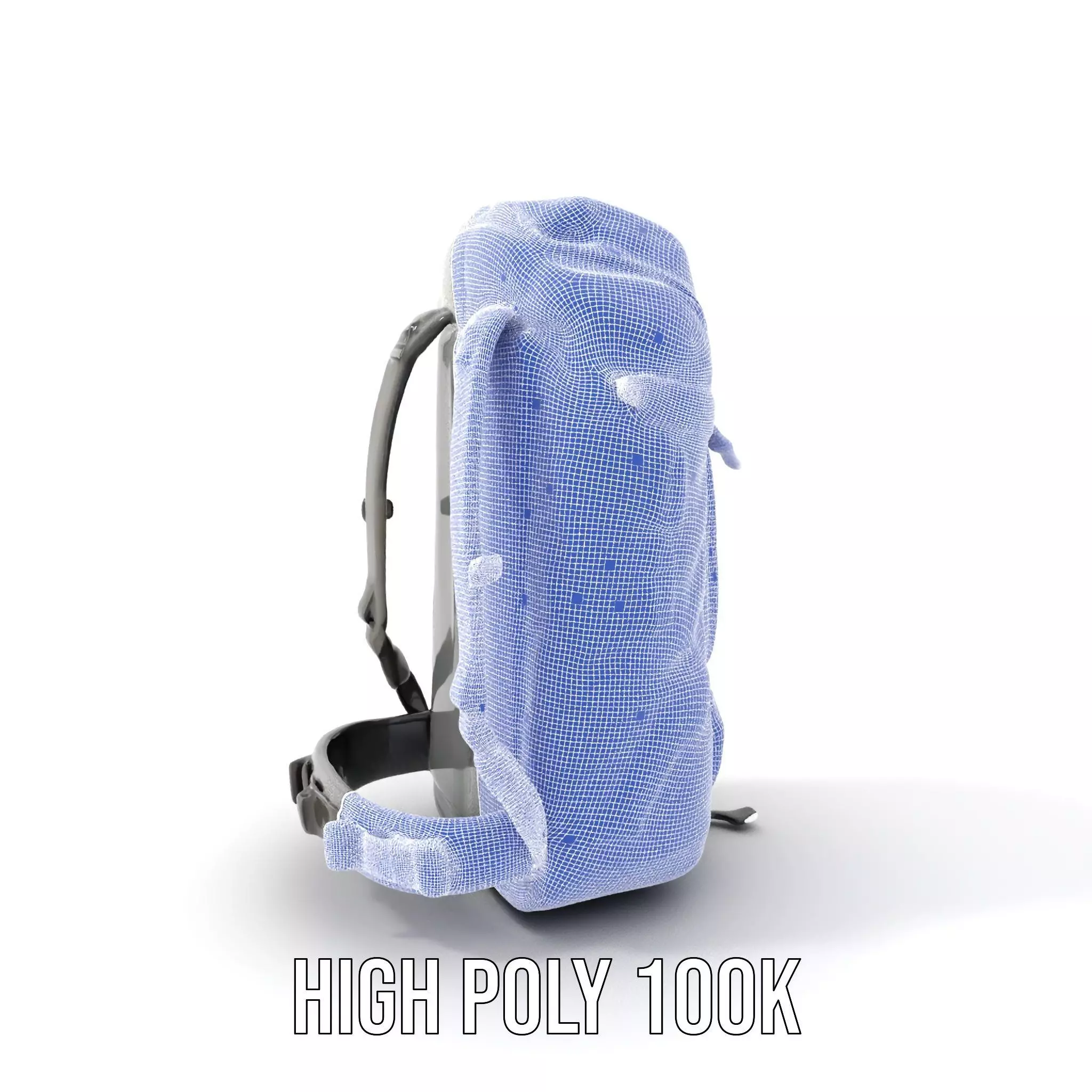 Gray Adventure Backpack model pack Low-poly 3D model_4