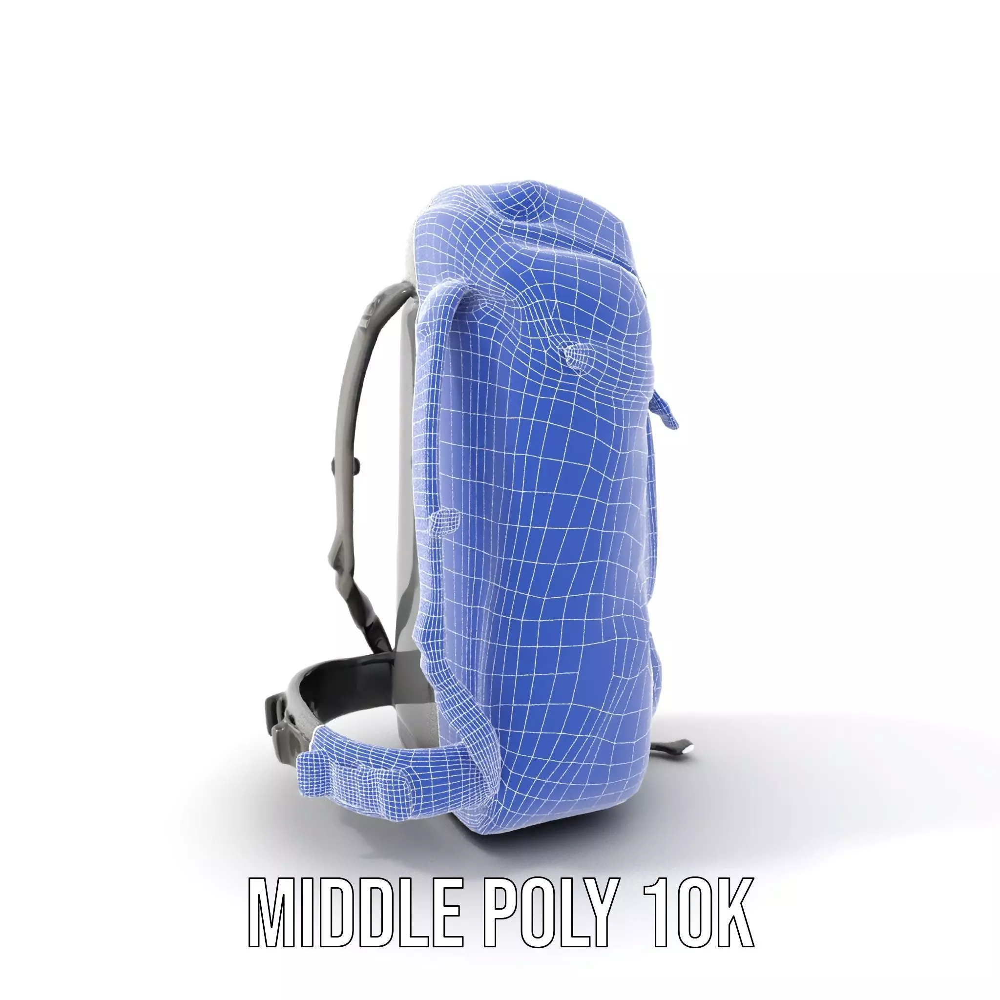 Gray Adventure Backpack model pack Low-poly 3D model_16