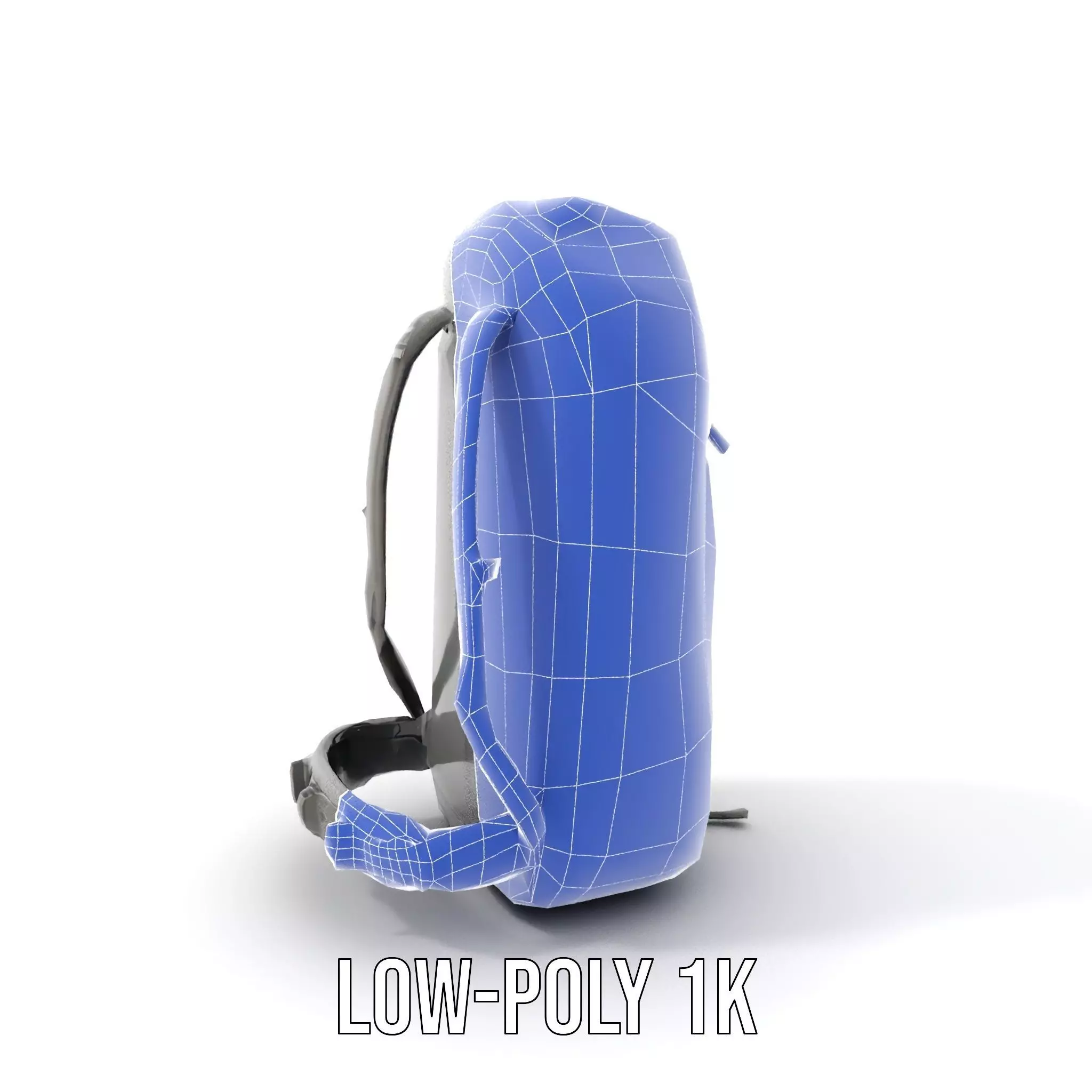 Gray Adventure Backpack model pack Low-poly 3D model_23