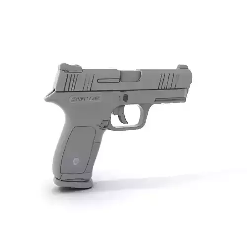 Black Tactical Pistol model pack